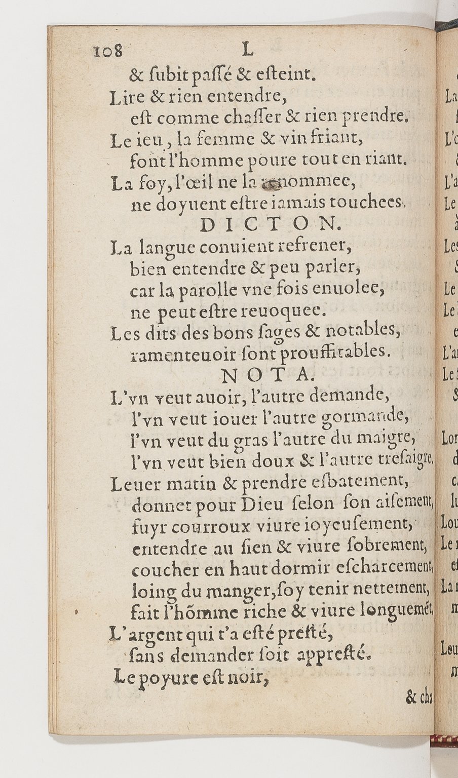 1577 - Jean d’Ogerolles - Trésor de sentences dorées - BnF Arsenal