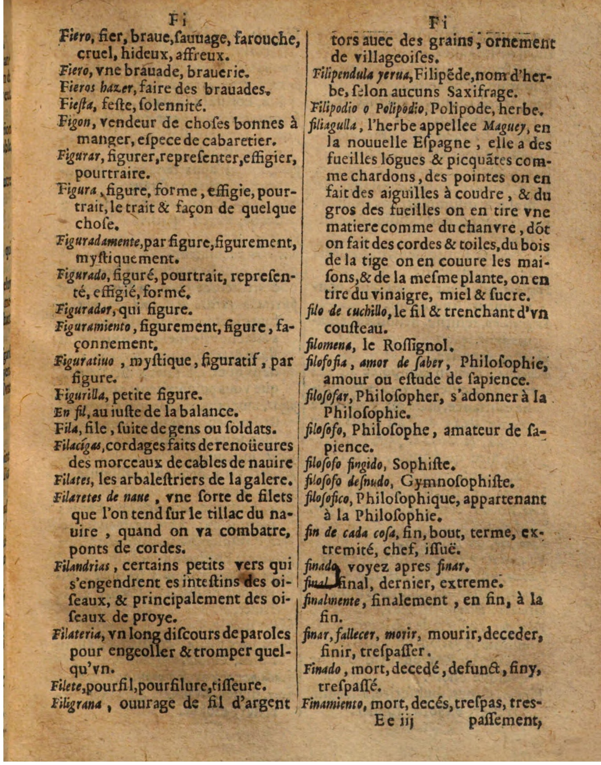 1625 - Hubert Antoine - Trésor des deux langues espagnole et française - Augsbourg