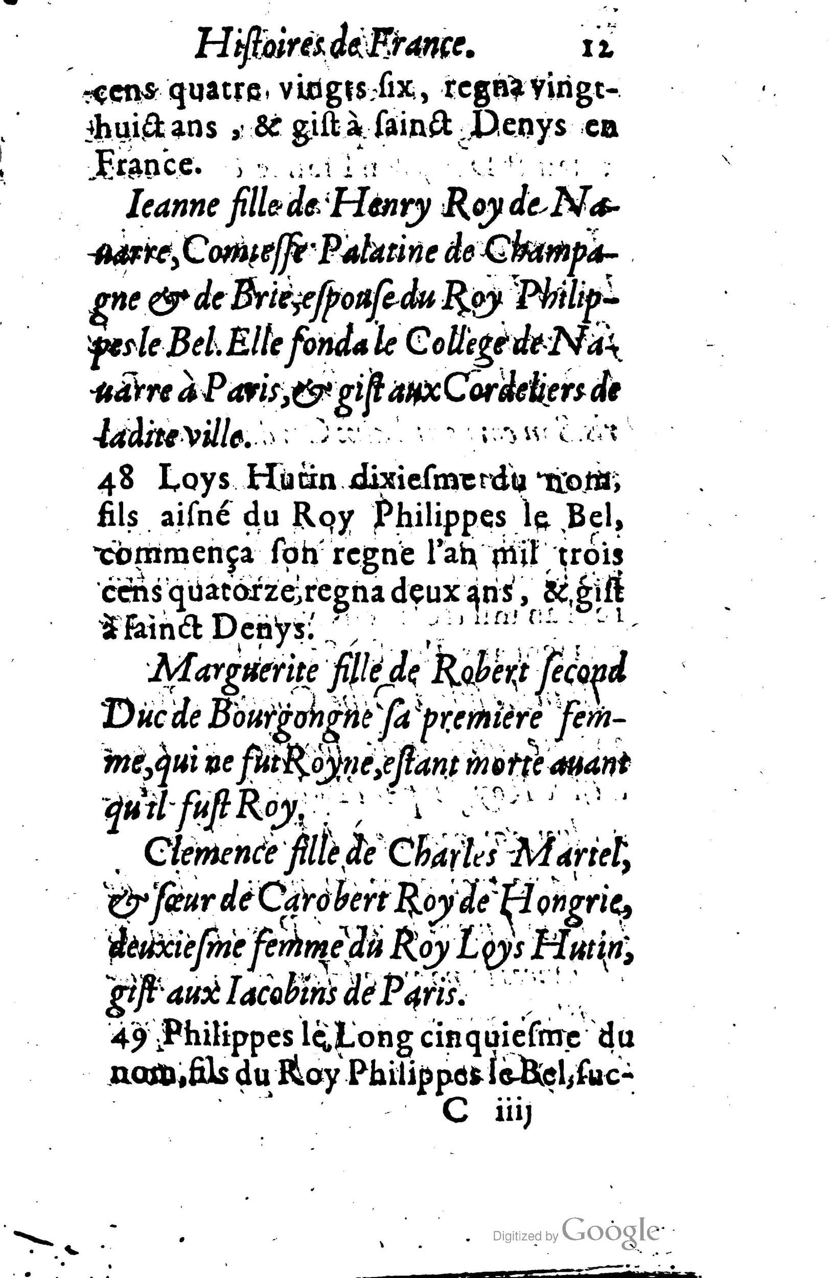 1619 - Jean Corrozet - Trésor des histoires de France - BSB Munich