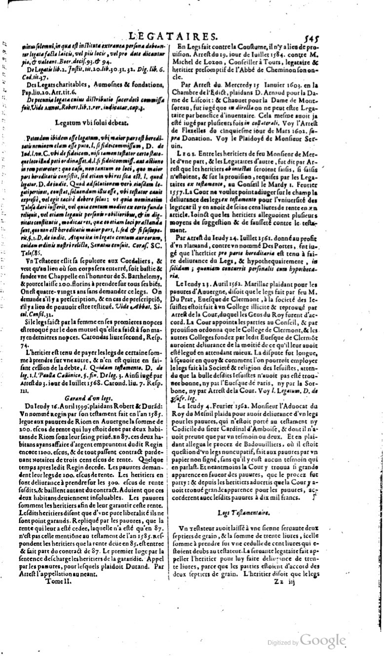 1629 - Veuve Nicolas Buon - Trésor du droit français (29620 T. 2) - BM Lyon