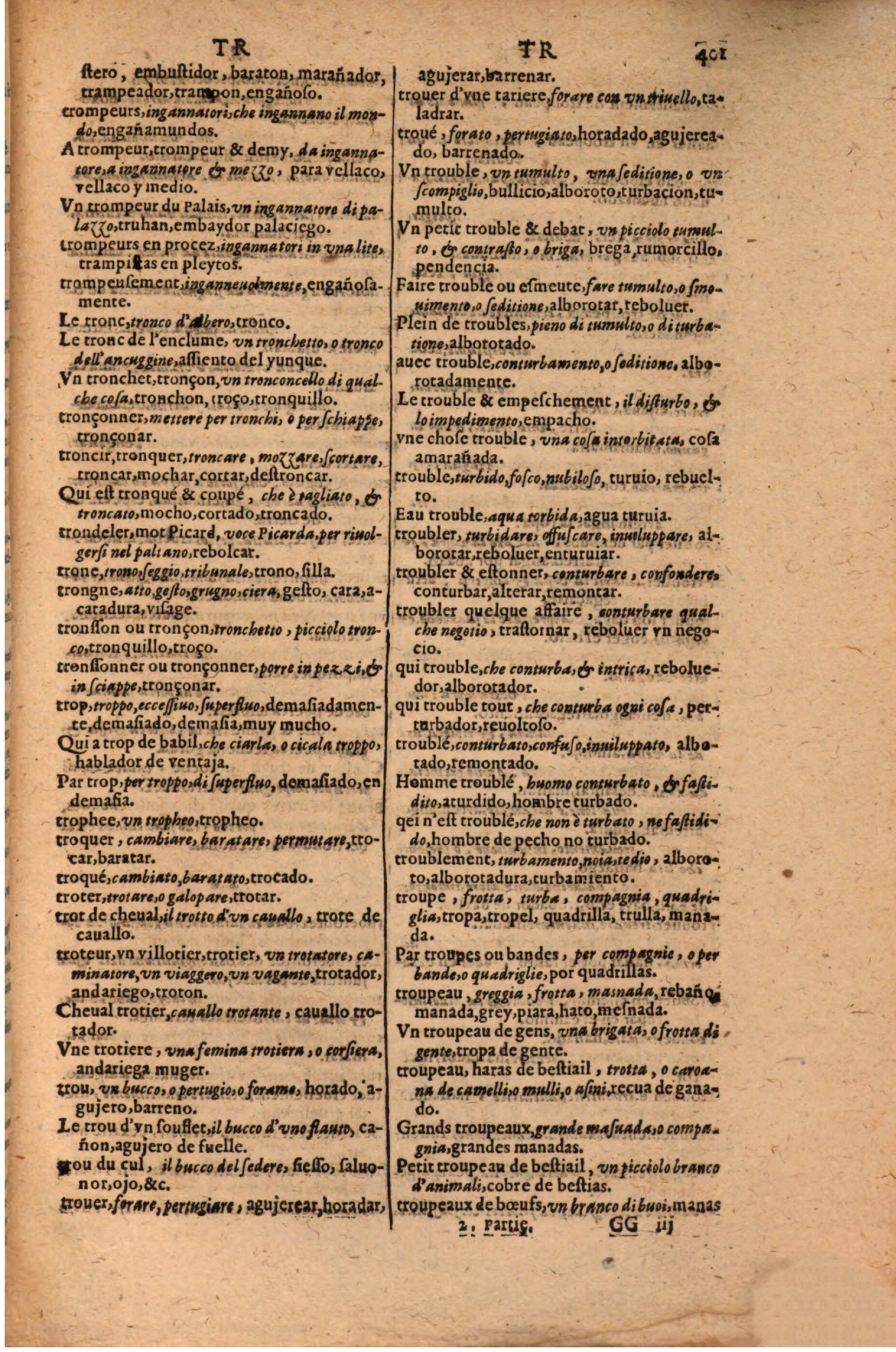 1616 - Pierre de la Rovière - Trésor des trois langues (Seconde partie) - BSB Munich