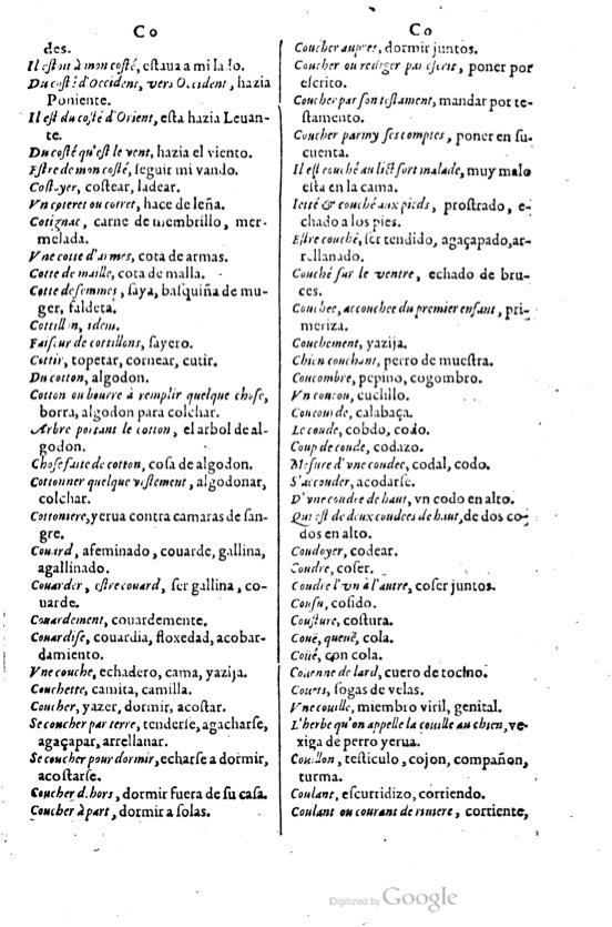1621 - Adrian Tiffaine - Trésor des deux langues espagnole et française - BM Lyon