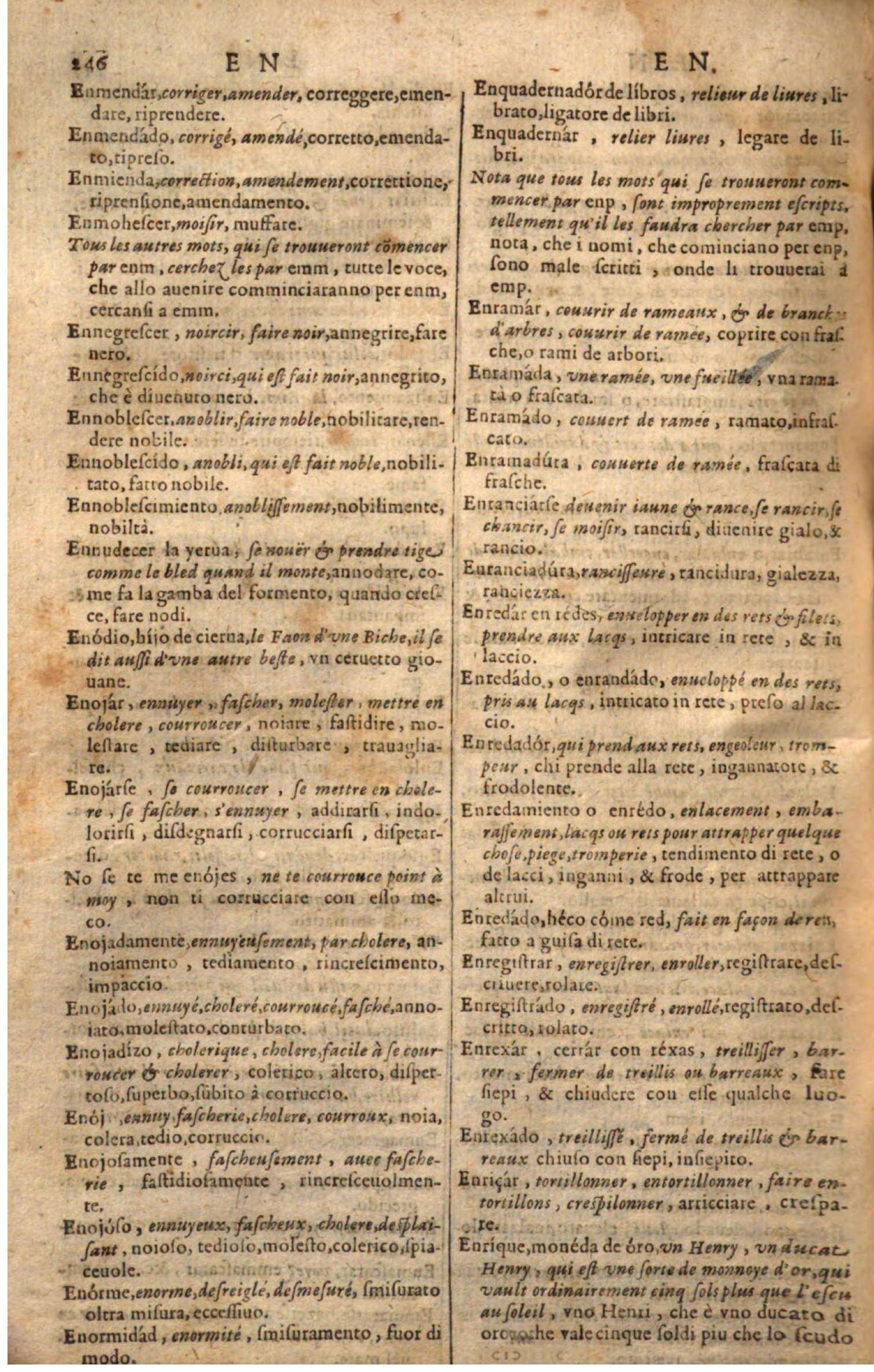 1644 - Jacques Crespin - Trésor des trois langues - Passau