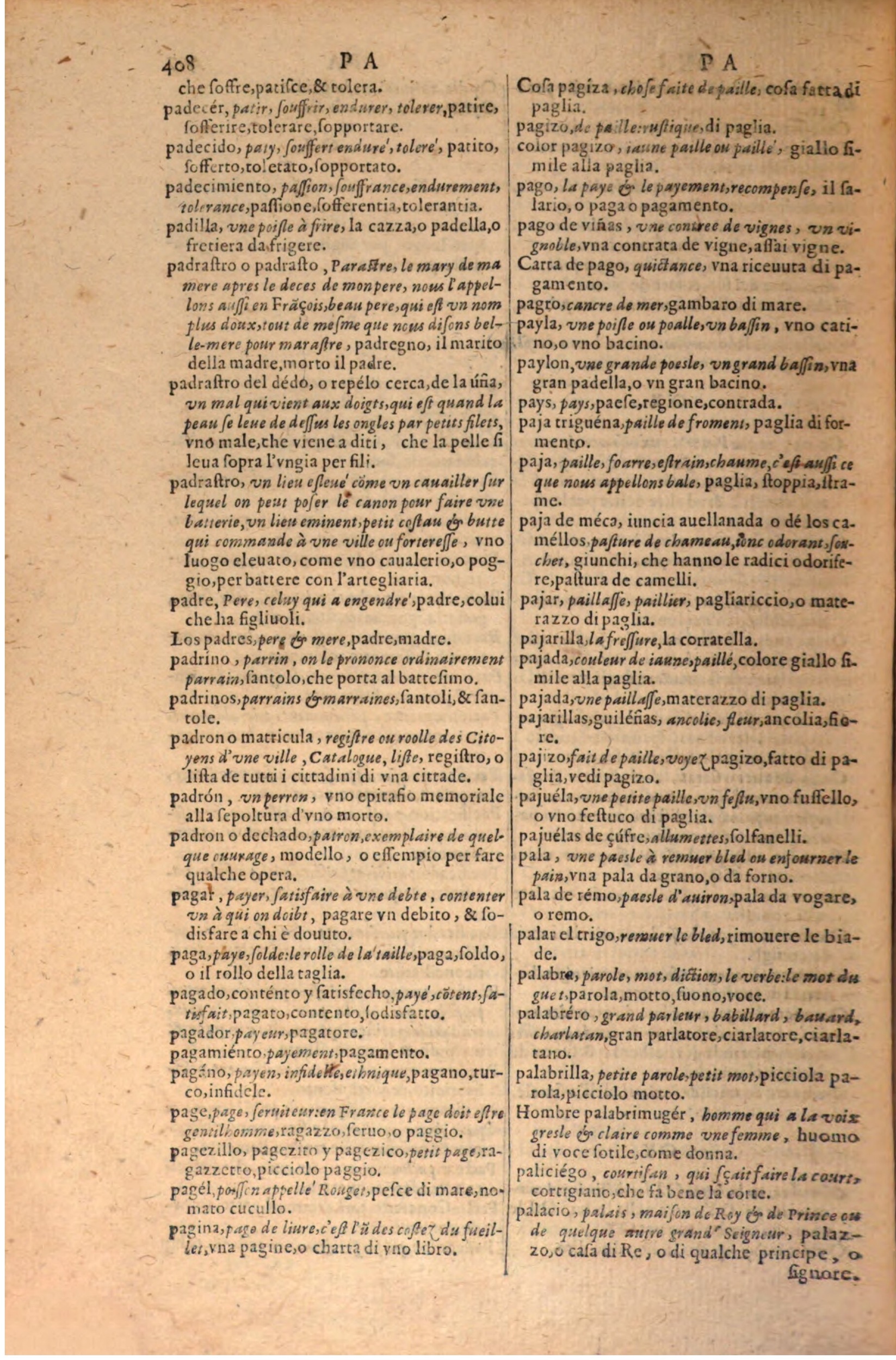 1606 - Samuel Crespin - Thresor des trois langues, francoise, italiene et espagnolle - BSB Munich