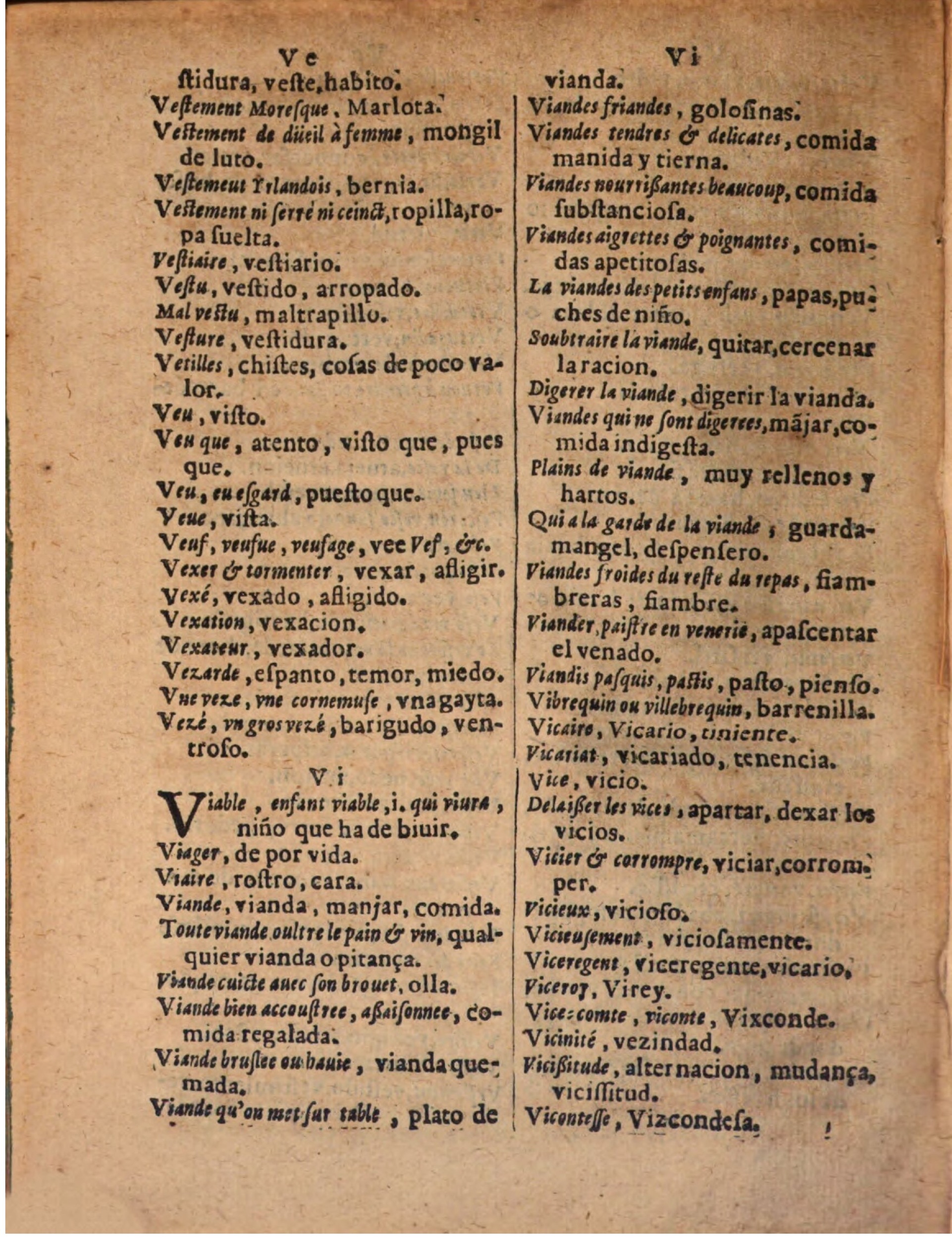 1624 - Hubert Antoine - Trésor des deux langues espagnole et française (Seconde partie) - BSB Munich