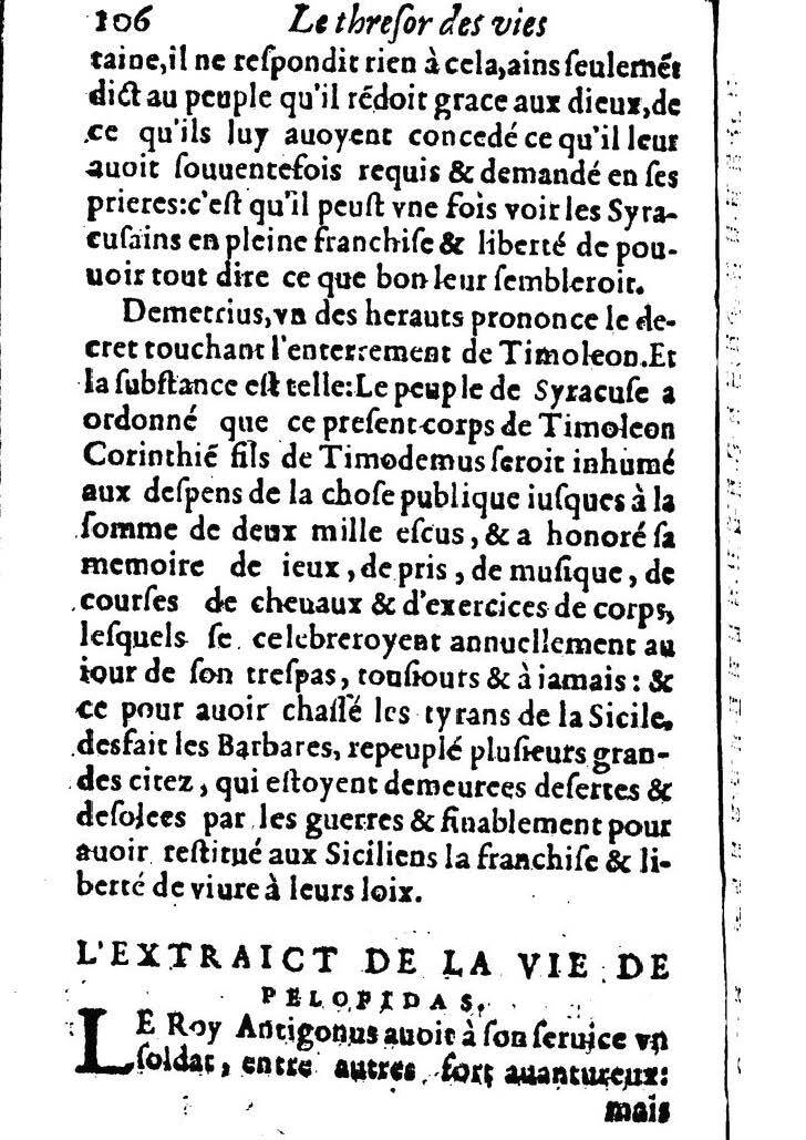 1611 - Pierre Rigaud - Trésor des vies de Plutarque - BM Lyon