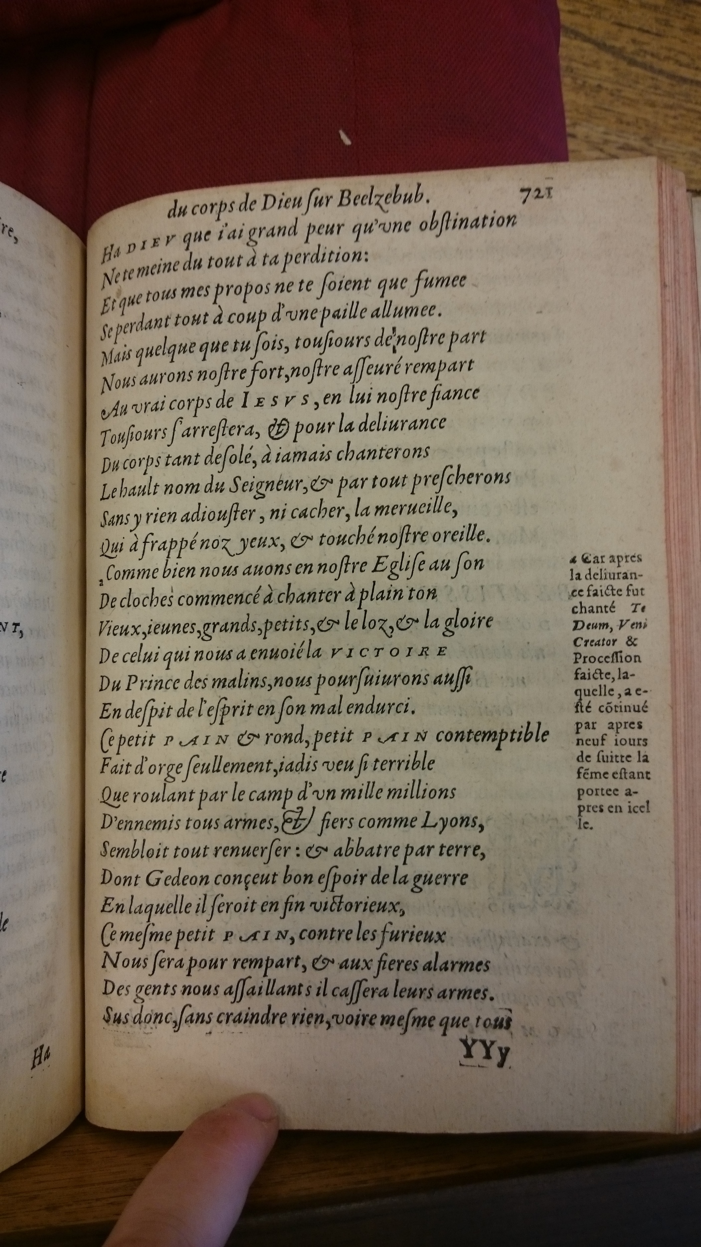 1578 - Nicolas Chesneau - Trésor et entière histoire de la triomphante victoire du corps de Dieu sur l’esprit malin - BM Lyon