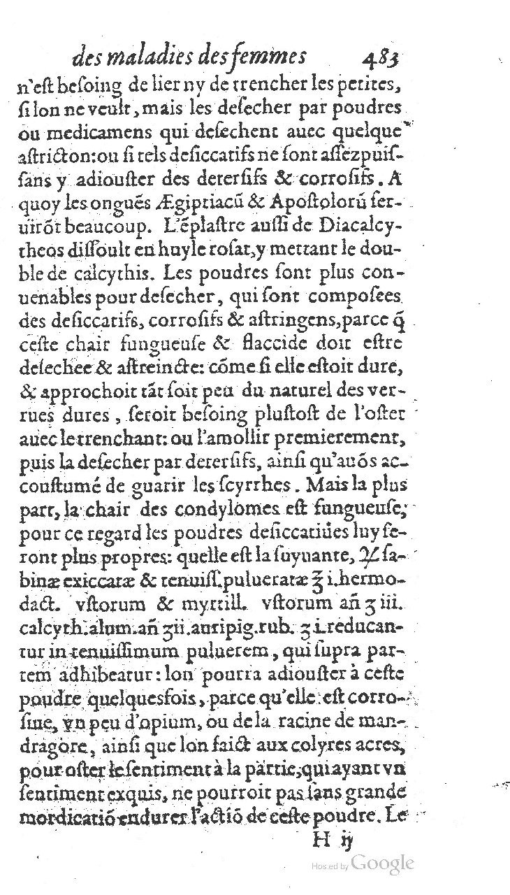 1585 - Jacques du Puis - Trésor des remèdes secrets pour les maladies des femmes - BnF
