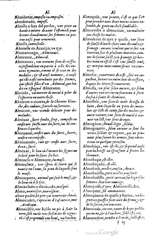 1621 - Adrian Tiffaine - Trésor des deux langues espagnole et française - BM Lyon