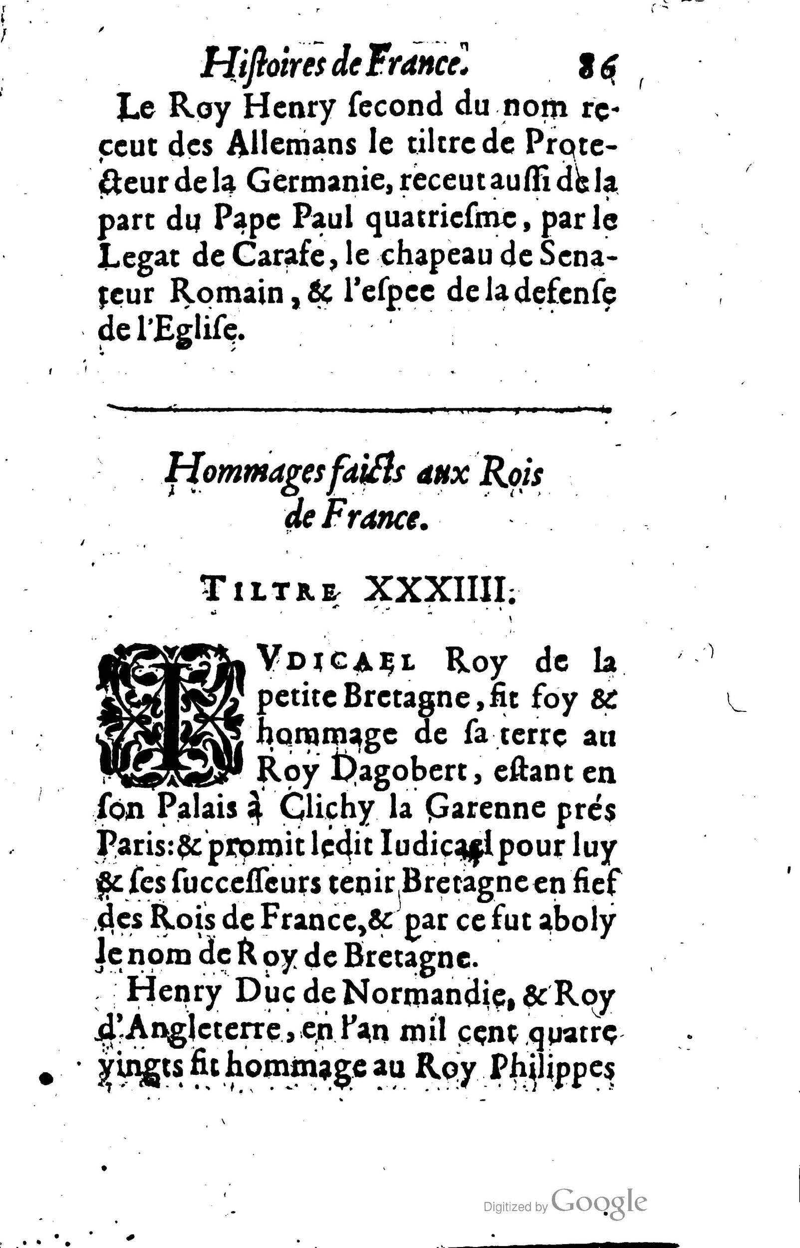 1619 - Jean Corrozet - Trésor des histoires de France - BSB Munich
