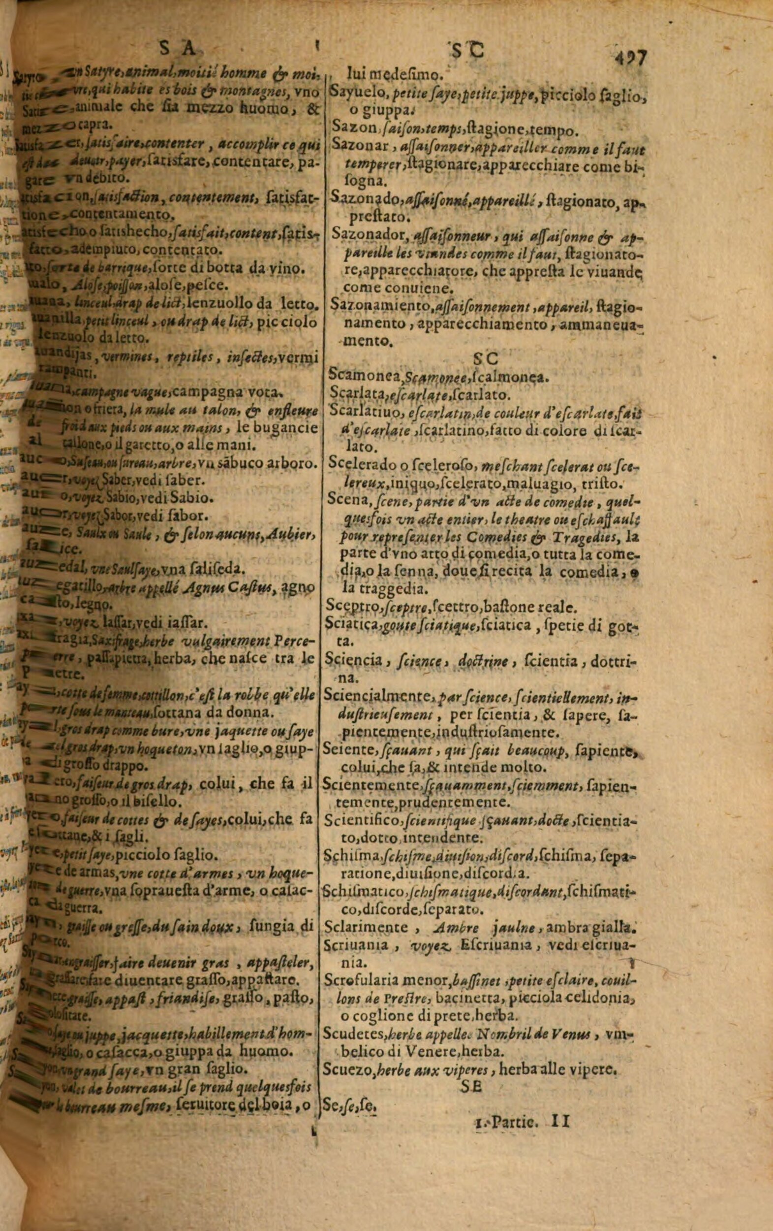 1617 - Samuel Crespin - Trésor des trois langues espagnole, française et italienne (Première partie) - Regensburg