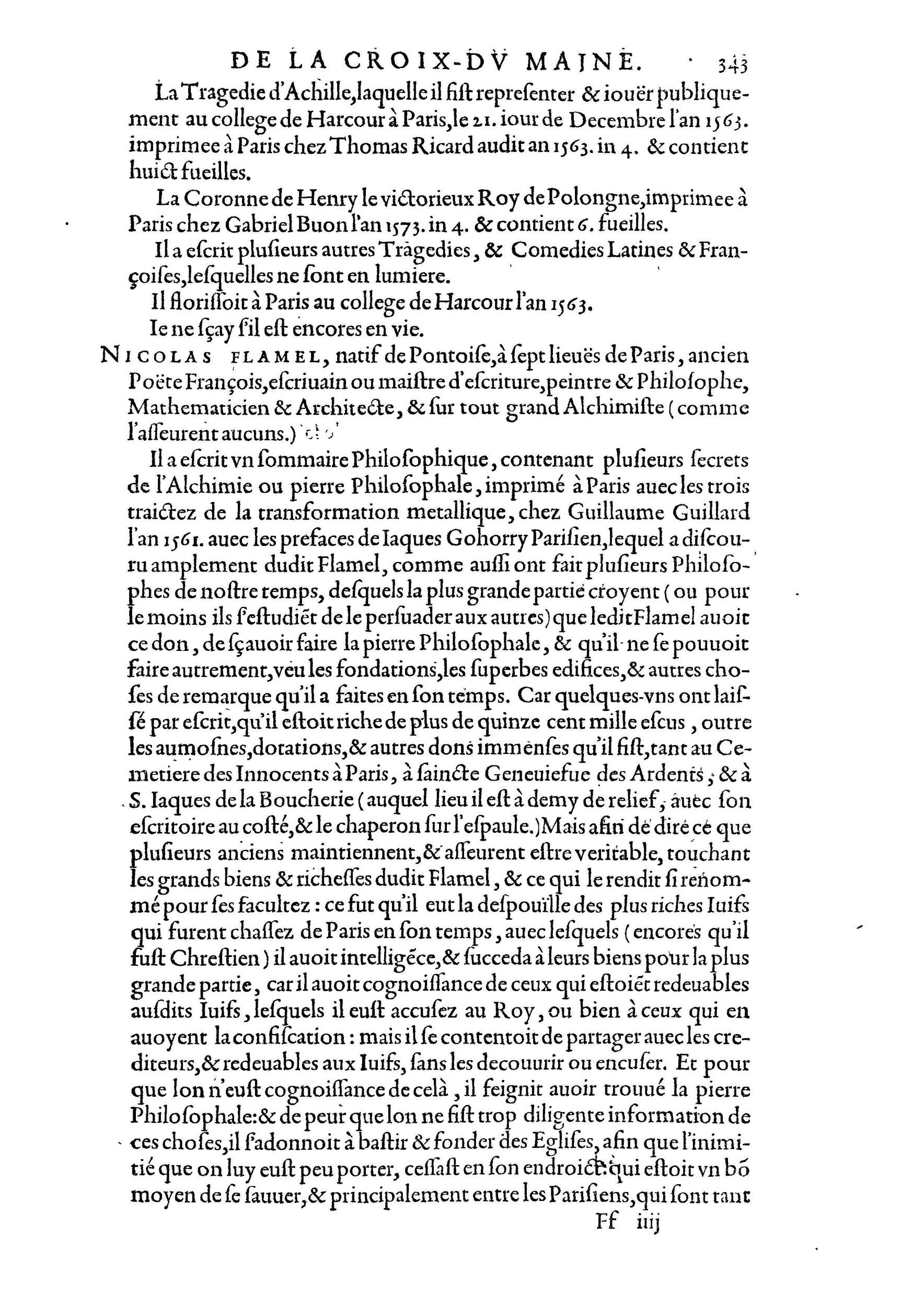1584 - Abel L&#039;Angelier - Bibliothèques françaises - BnF