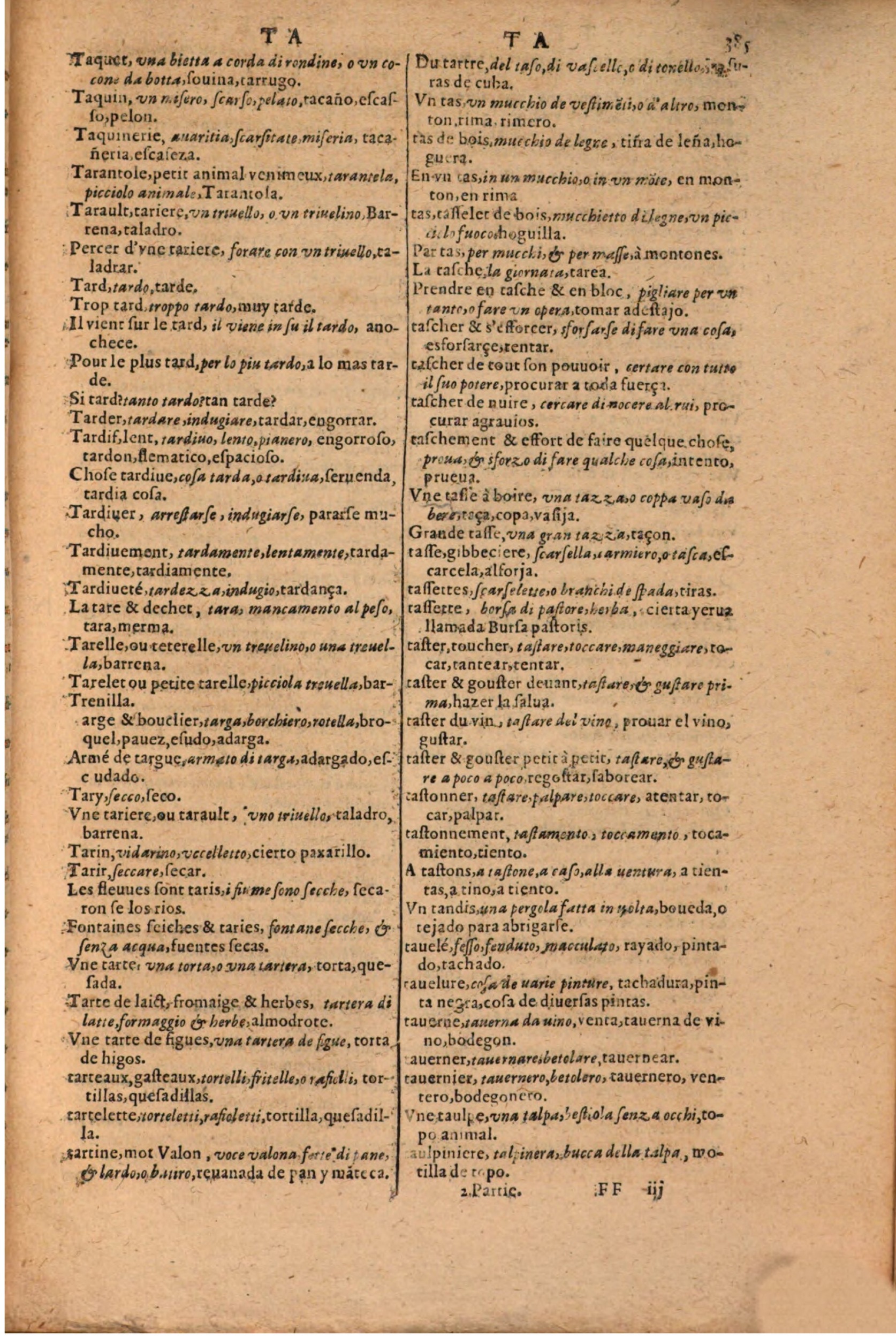 1616 - Pierre de la Rovière - Trésor des trois langues (Seconde partie) - BSB Munich