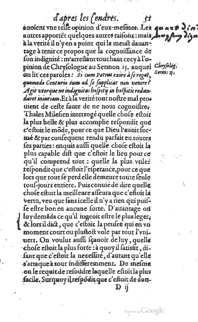 1607 - Nicolas Du Fossé - Trésor quadragésimal - T 01 - BM Lyon