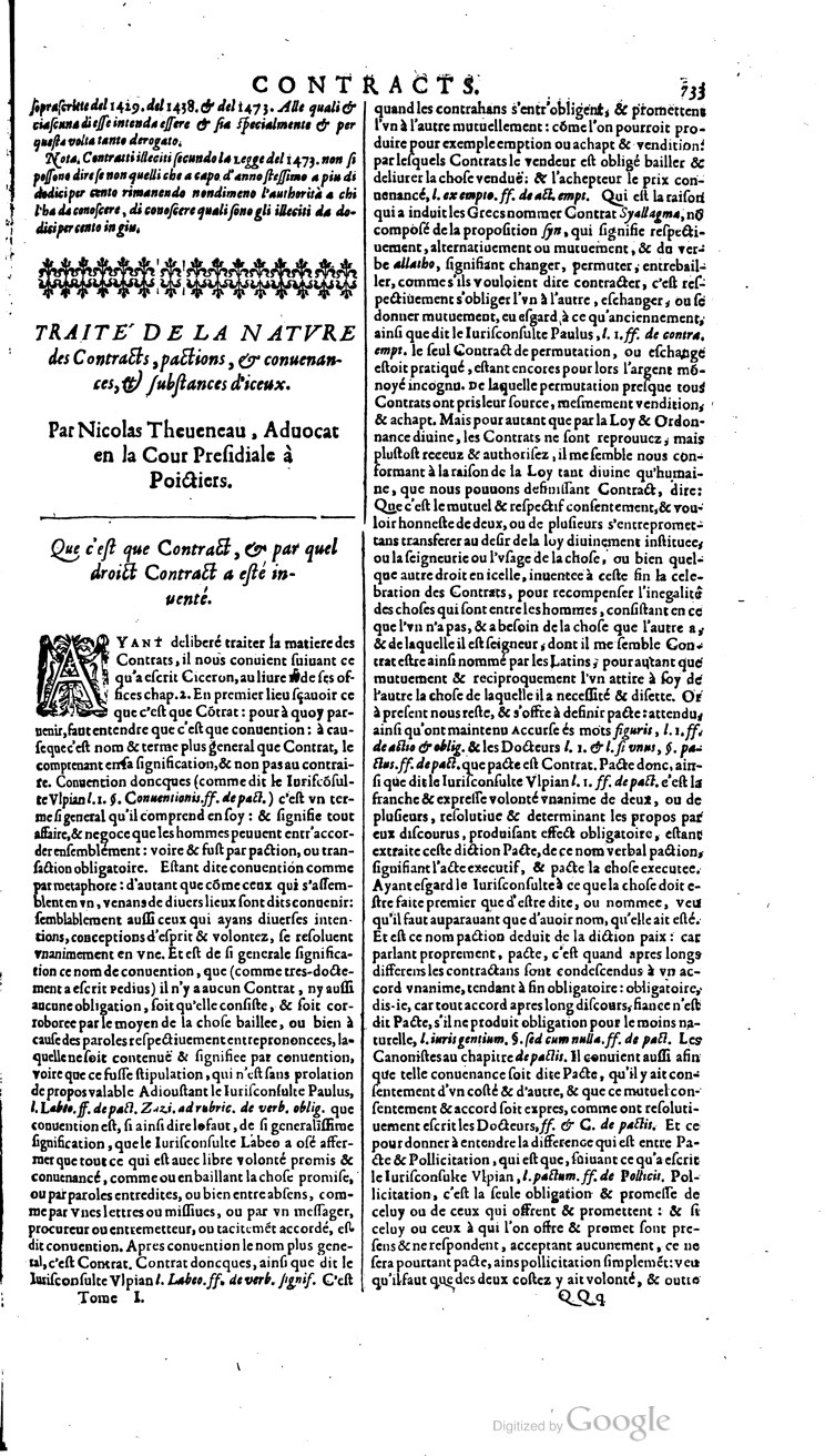 1629 - Veuve Nicolas Buon - Trésor du droit français (21754 T. 1) - BM Lyon
