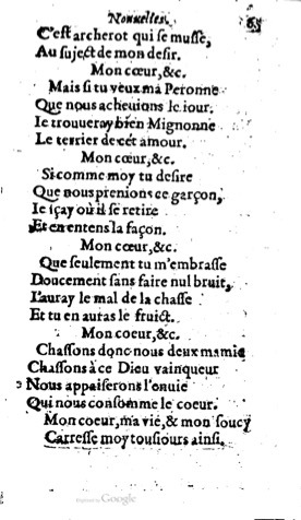 1623 - Jacques Cailloüé - Trésor ou recueil des chansons amoureuses - British Library