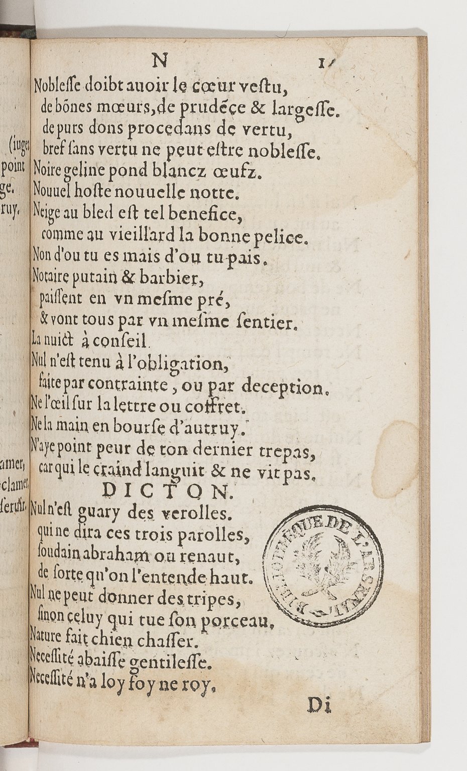 1577 - Jean d’Ogerolles - Trésor de sentences dorées - BnF Arsenal