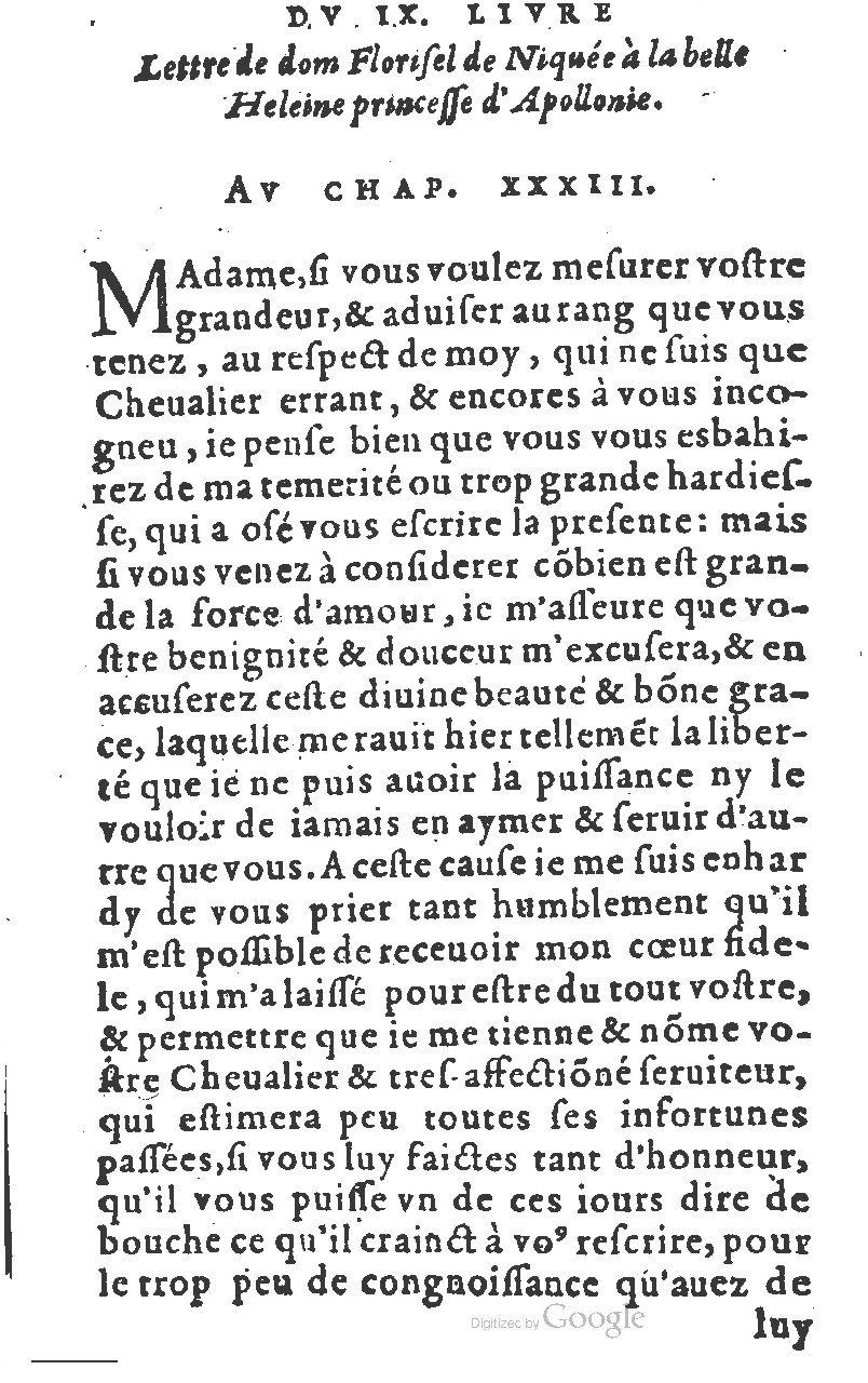 1582 - Jean Huguetan - Trésor des Amadis T. 1 - BM Lyon