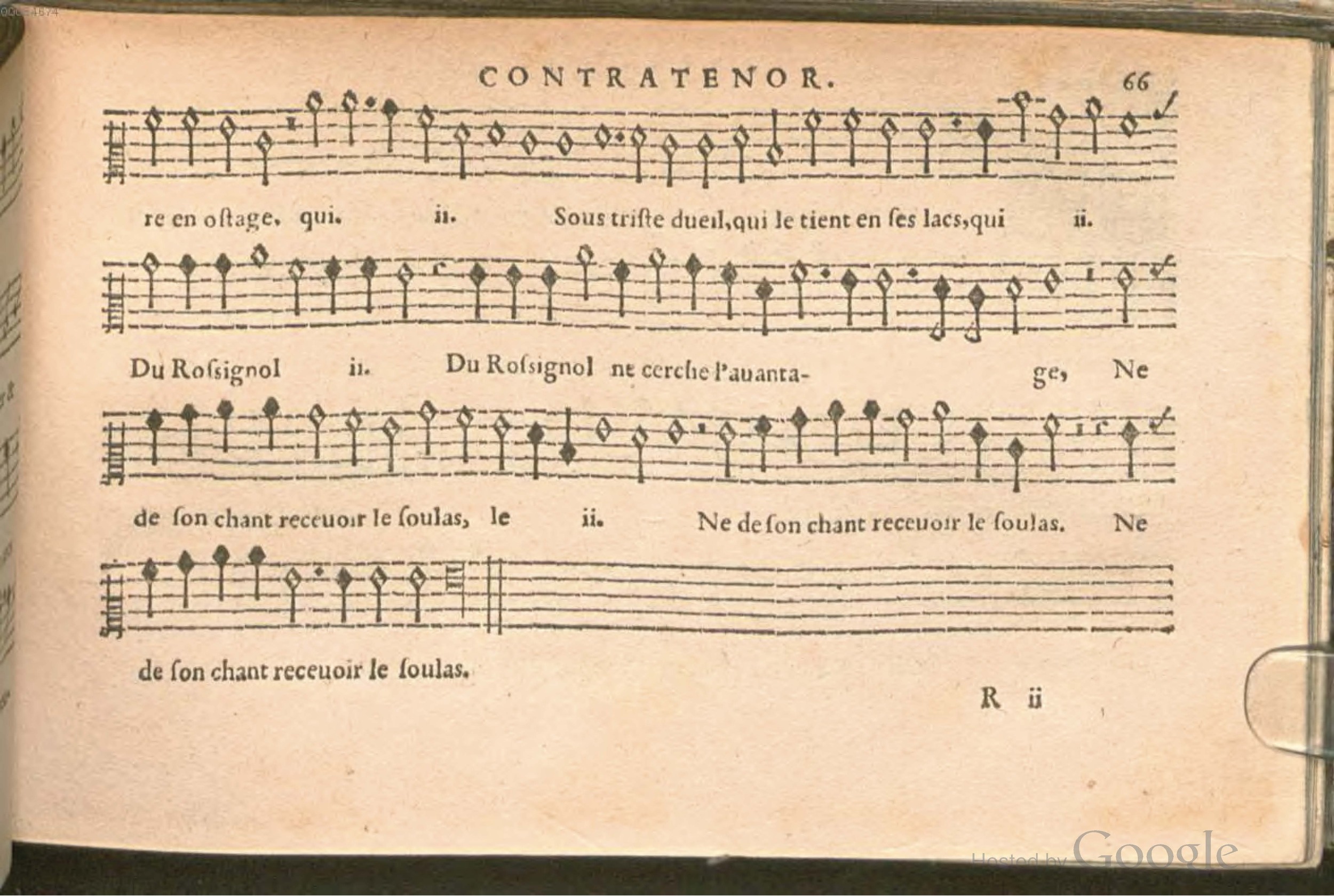 1576 - [Pierre de Saint-André] - Trésor de musique d’Orlande de Lassus Contratenor - BSB Munich