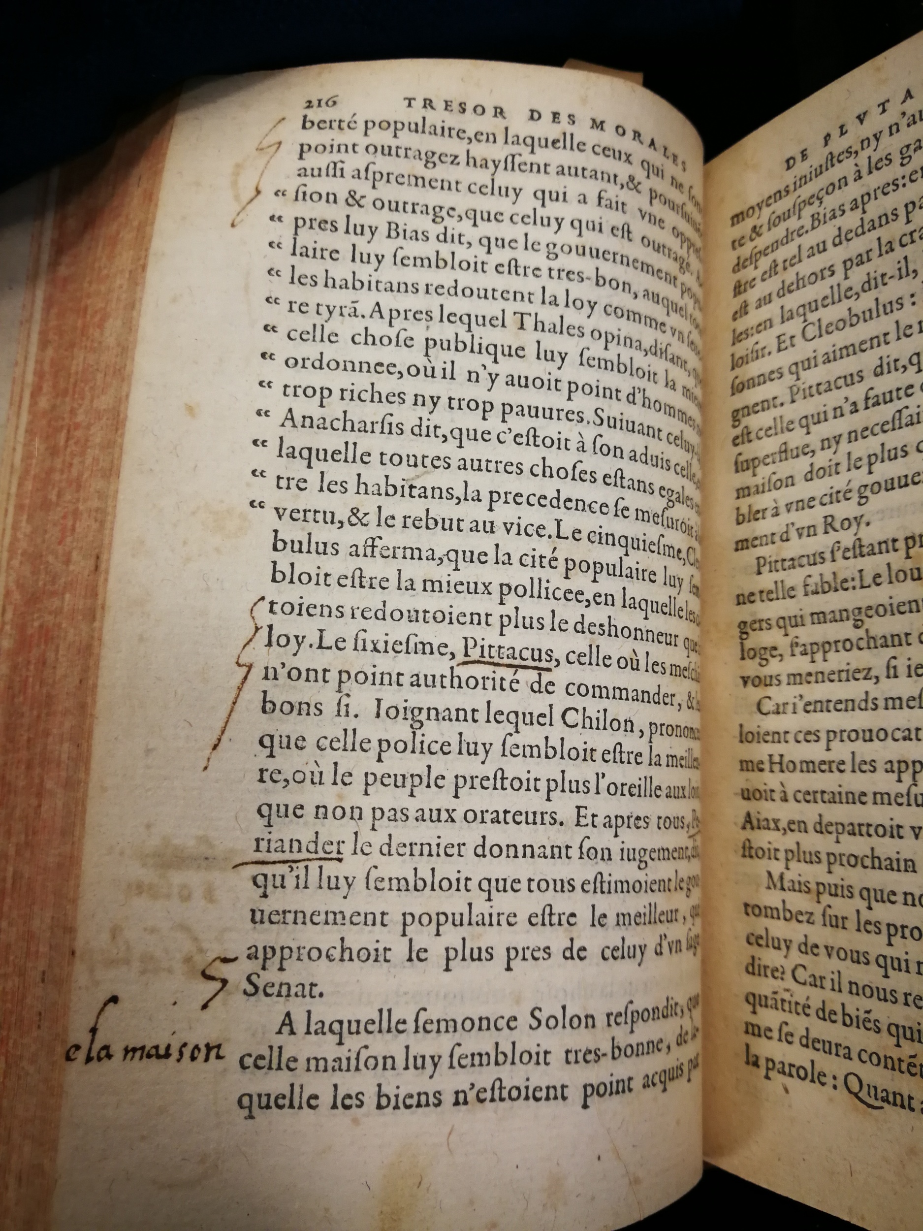 1577 - Jean Poupy - Trésor des morales de Plutarque - Les Méjanes, Aix-en-Provence 1577 - Jean Poupy - Trésor des morales de Plutarque - Les Méjanes, Aix-en-Provence