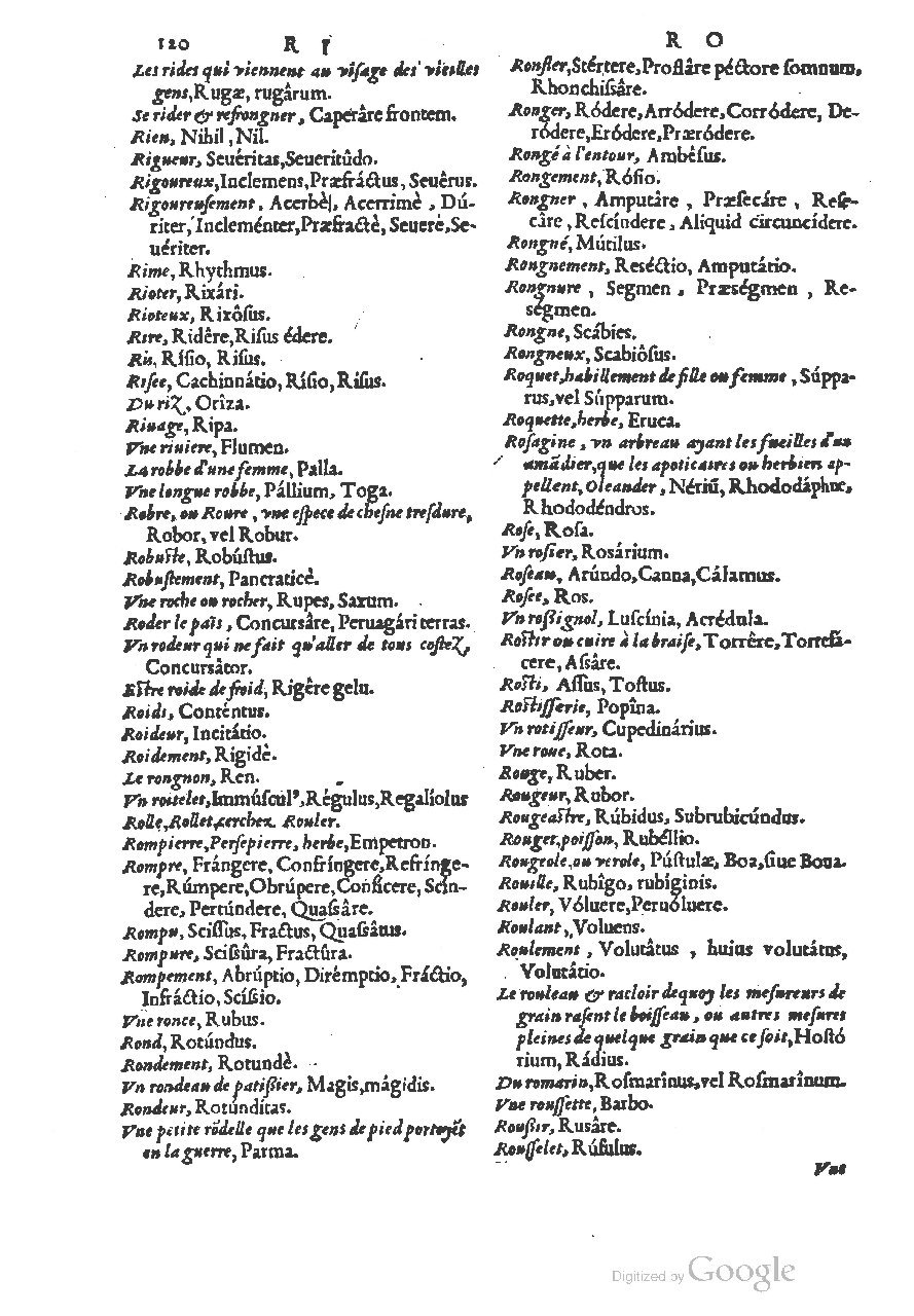 1558 - Guillaume Rouillé - Trésor des mots et traits français - BSB Munich