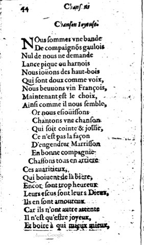 1623 - Jacques Cailloüé - Trésor ou recueil des chansons amoureuses - British Library