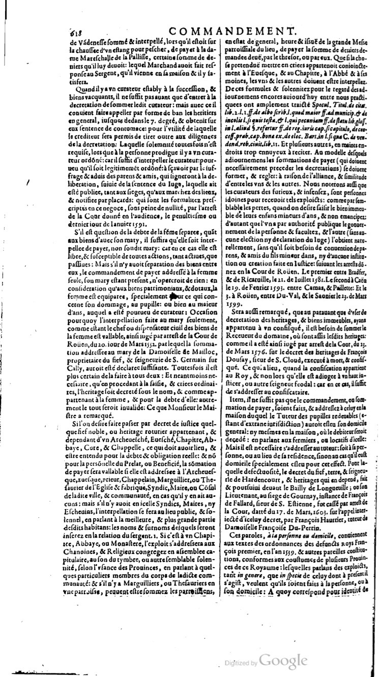 1629 - Veuve Nicolas Buon - Trésor du droit français (29620 T. 1) - BM Lyon