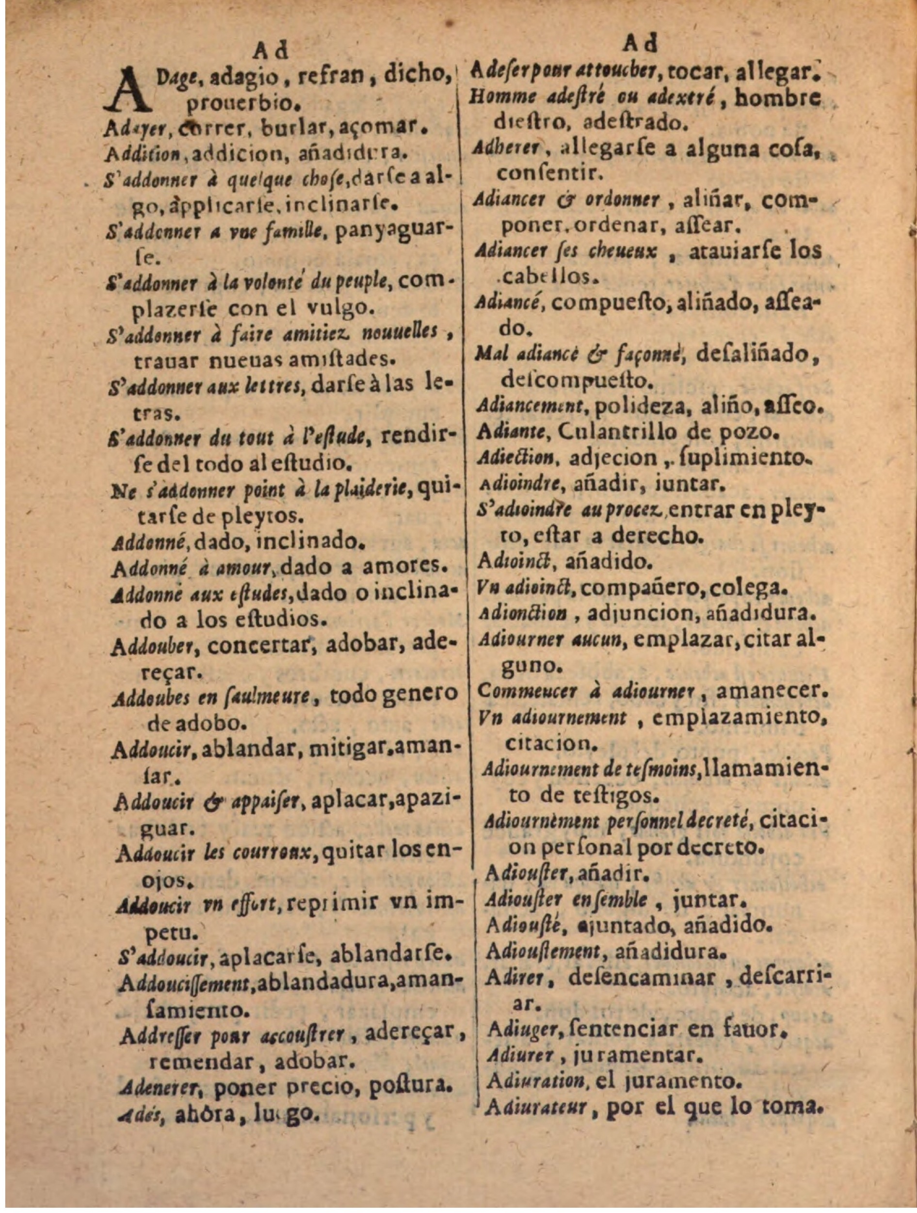 1624 - Hubert Antoine - Trésor des deux langues espagnole et française (Seconde partie) - BSB Munich
