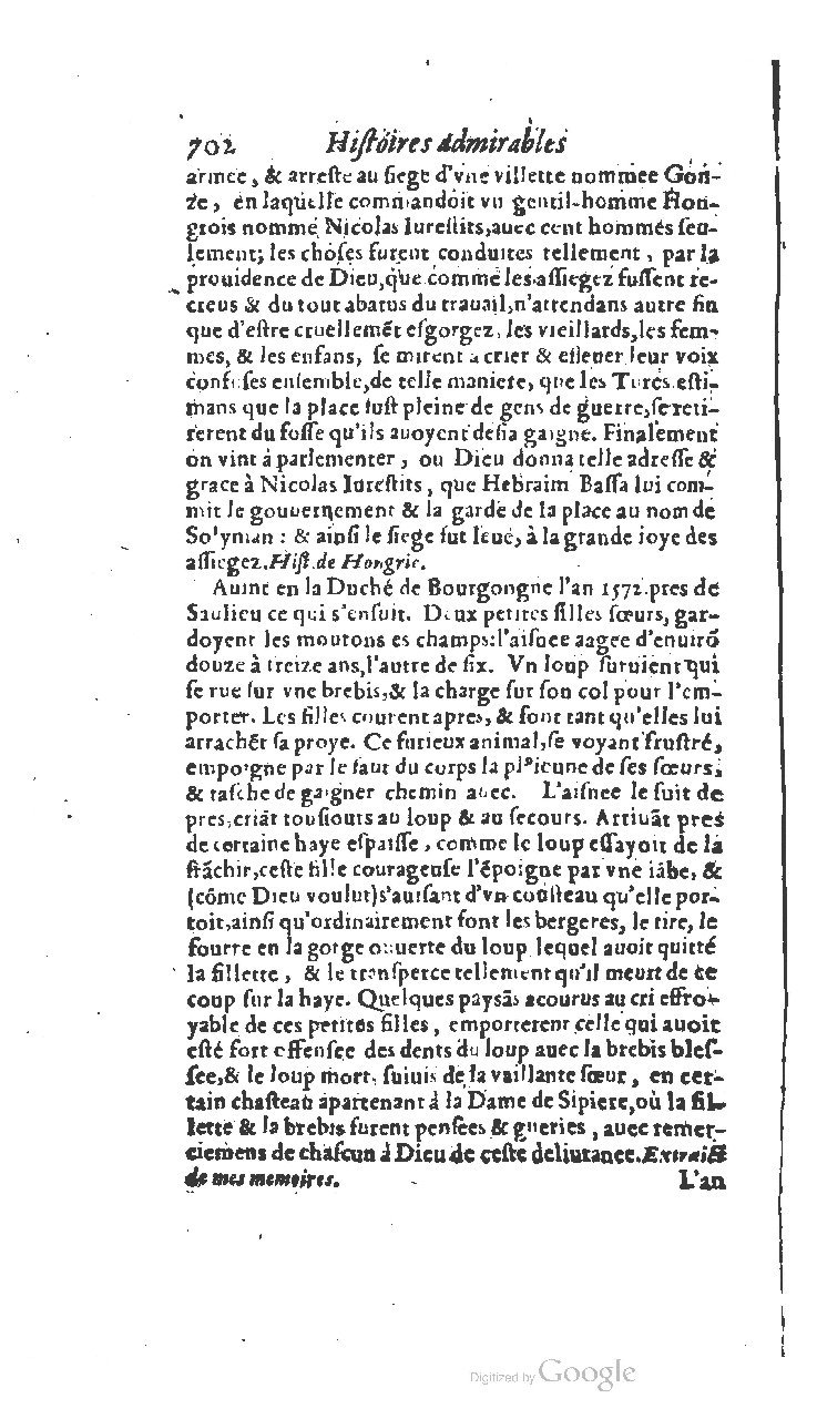 1610 - Paul Marceau - Trésor d’histoires admirables et mémorables - BSB Munich