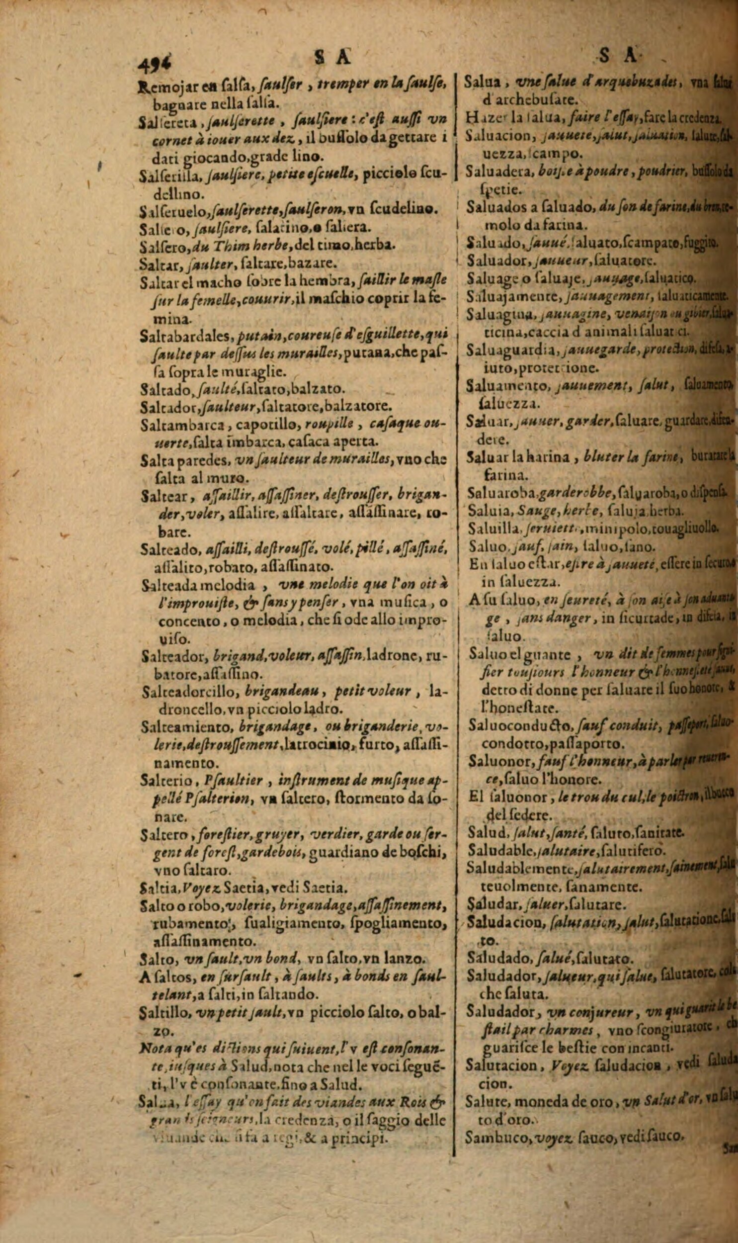 1617 - Samuel Crespin - Trésor des trois langues espagnole, française et italienne (Première partie) - Regensburg