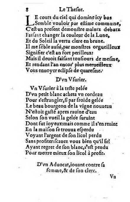 1556c. - Étienne Denise - Trésor des joyeuses inventions du parangon de poésies - ÖNB Vienne