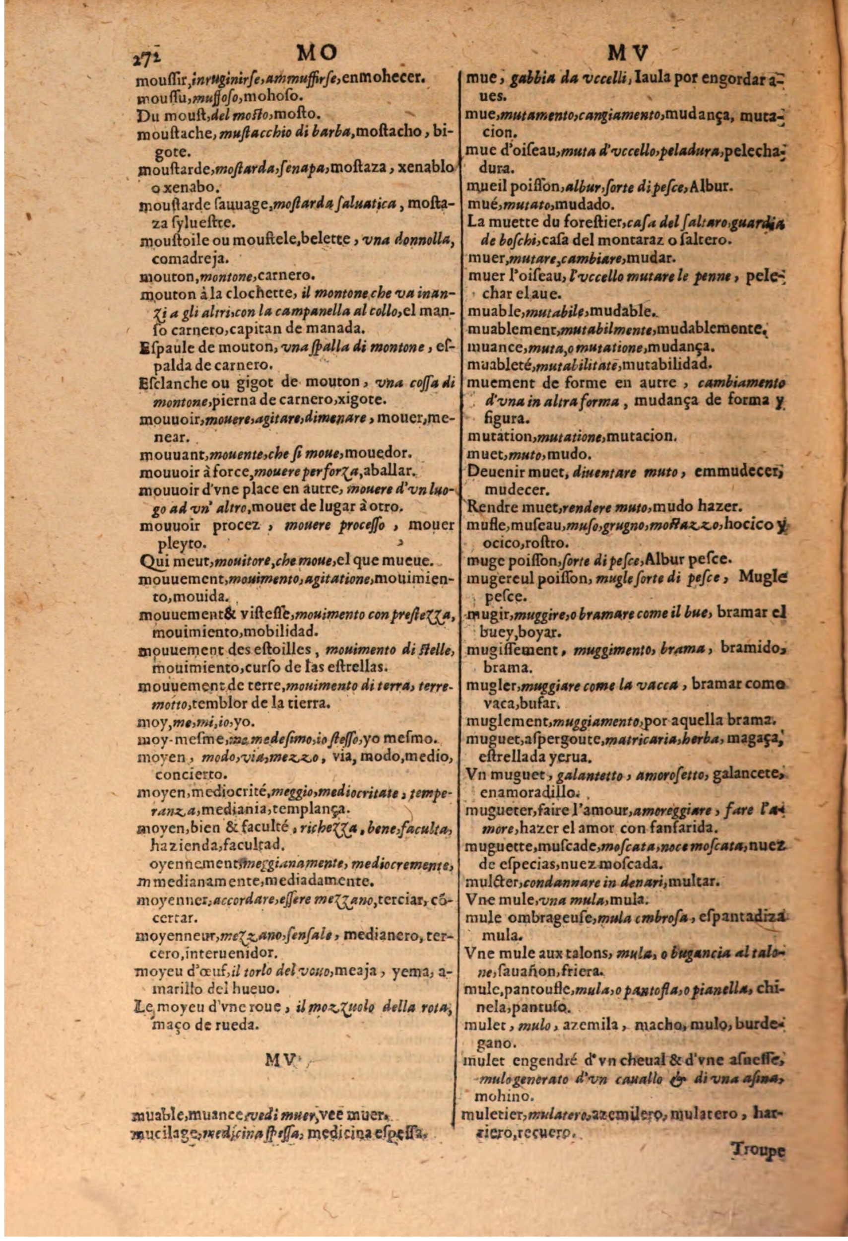 1616 - Pierre de la Rovière - Trésor des trois langues (Seconde partie) - BSB Munich