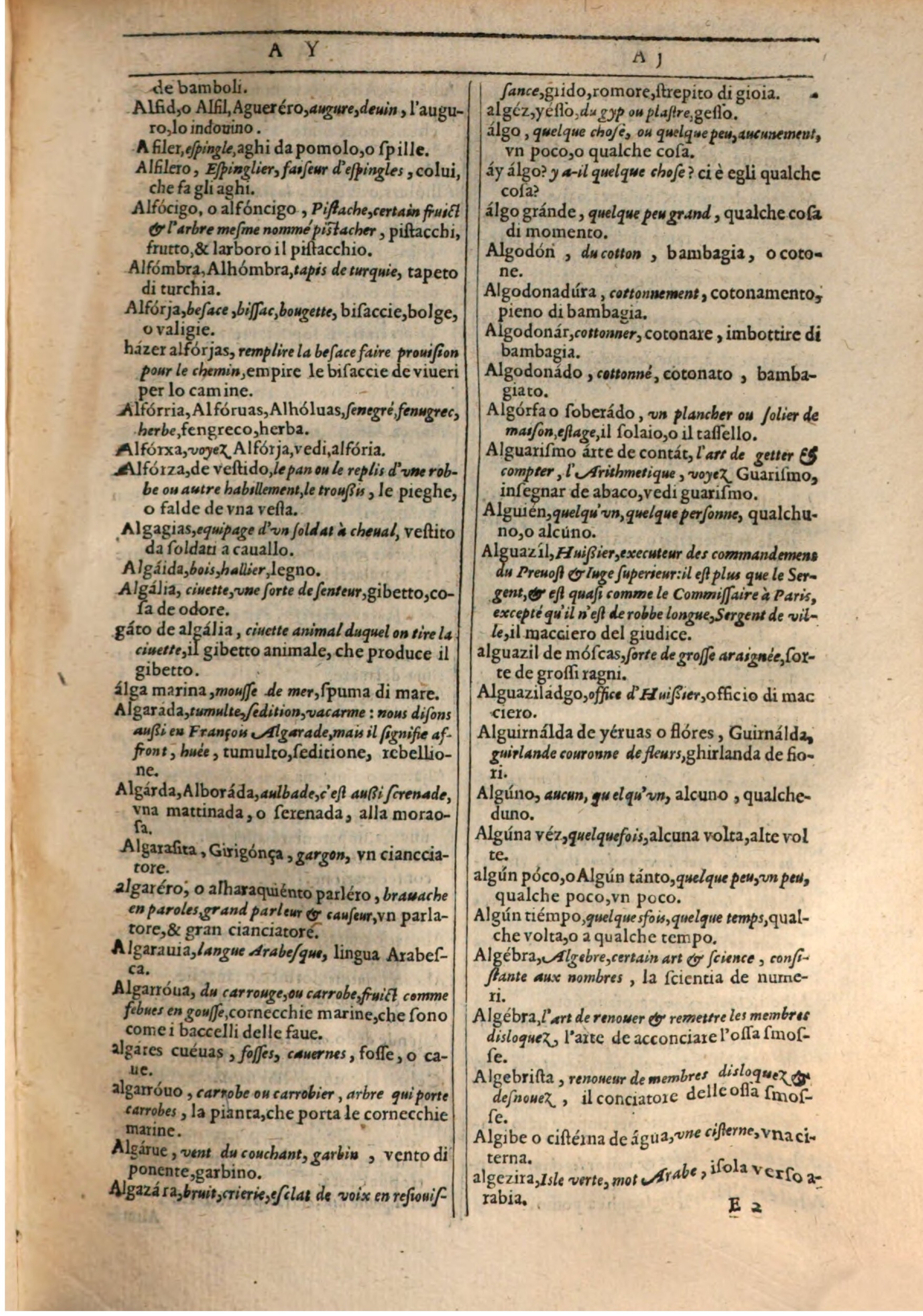 1609 - Philippe Albert et Alexandre Pernet - Trésor des trois langues française, italienne et espagnole (Première partie) - BSB Munich 1609 - Philippe Albert et Alexandre Pernet - Trésor des trois langues française, italienne et espagnole (Première partie) - BSB Munich