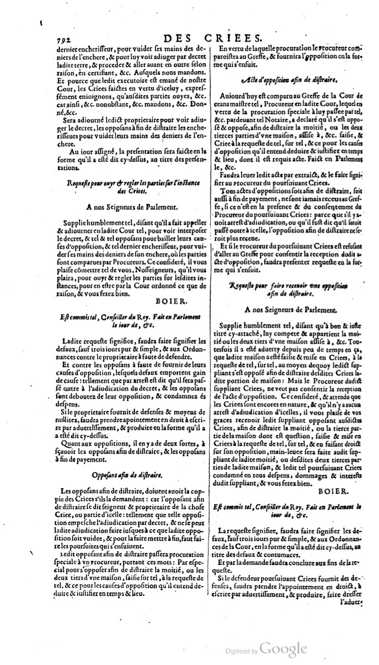 1629 - Veuve Nicolas Buon - Trésor du droit français (21754 T. 1) - BM Lyon