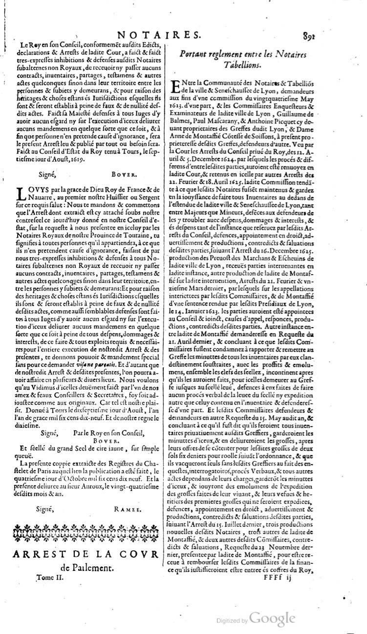 1629 - Veuve Nicolas Buon - Trésor du droit français (21754 T. 2) - BM Lyon