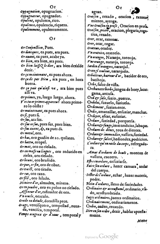 1621 - Adrian Tiffaine - Trésor des deux langues espagnole et française - BM Lyon