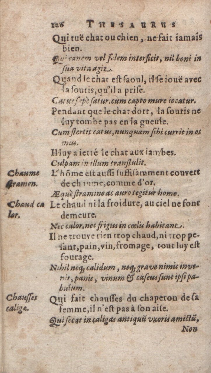 1612 - Dominicus Custos - Trésor des proverbes français  - Bibliopol-Olomuc