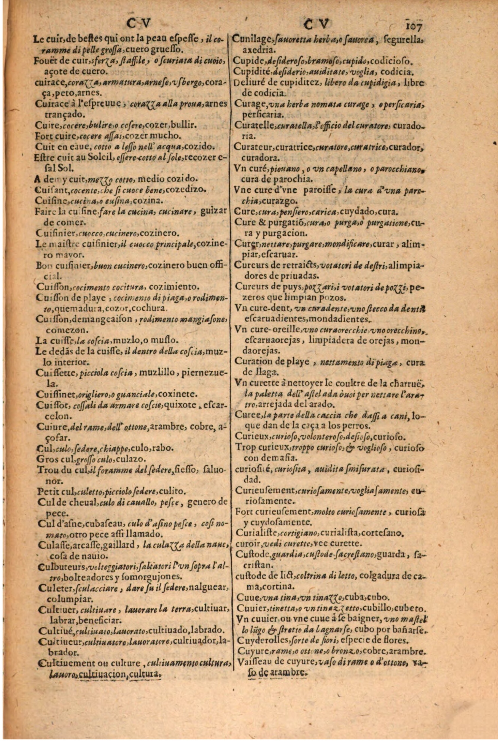 1616 - Pierre de la Rovière - Trésor des trois langues (Seconde partie) - BSB Munich