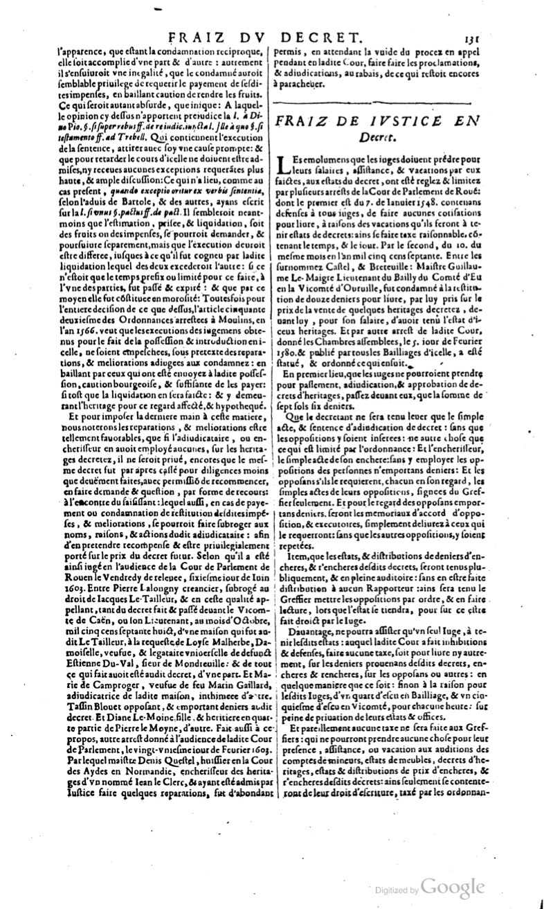 1629 - Veuve Nicolas Buon - Trésor du droit français (29620 T. 2) - BM Lyon
