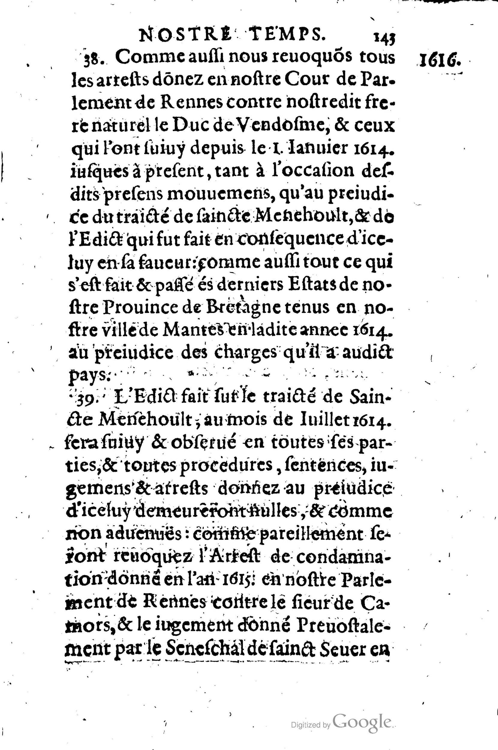 1623 - Joseph Bouillerot - Trésor de l’histoire générale de notre temps - BM Lyon 1623 - Joseph Bouillerot - Trésor de l’histoire générale de notre temps - BM Lyon