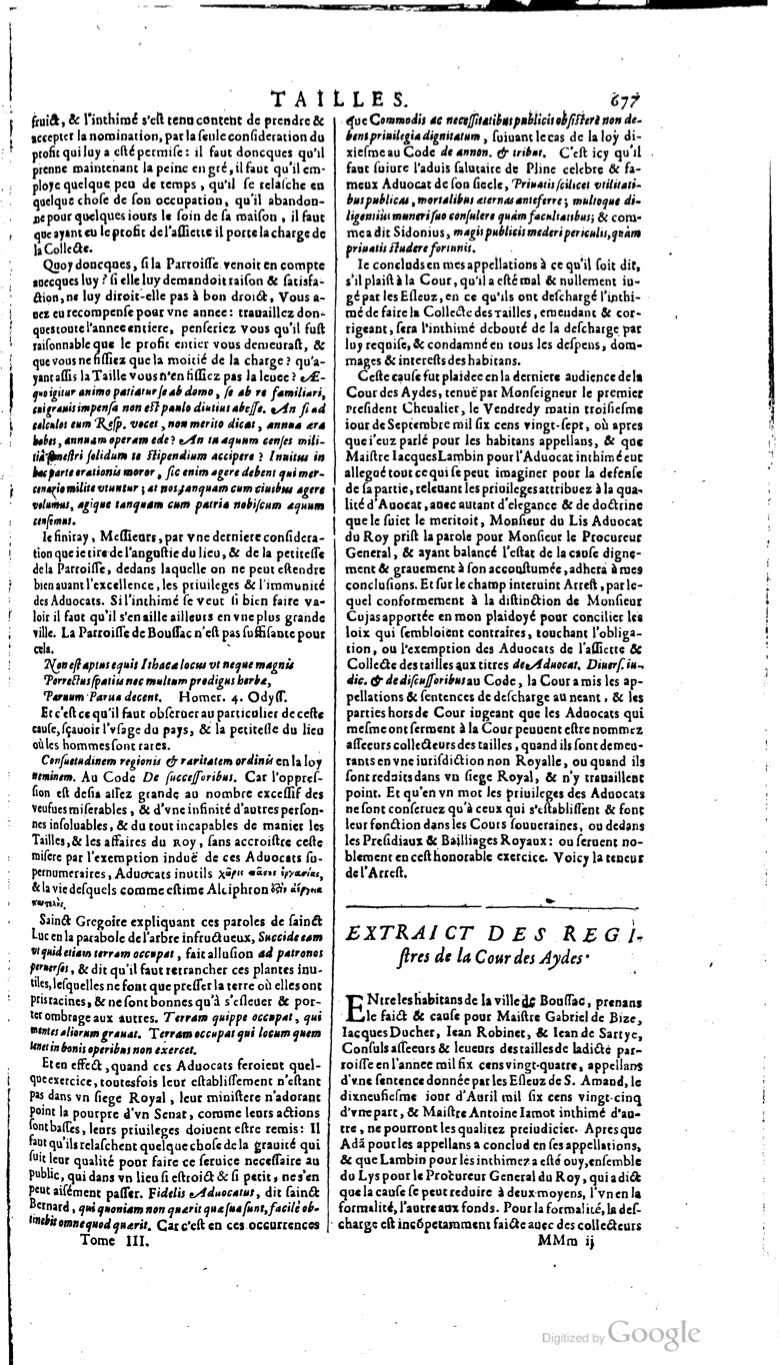 1629 - Veuve Nicolas Buon - Trésor du droit français (21754 T. 3) - BM Lyon
