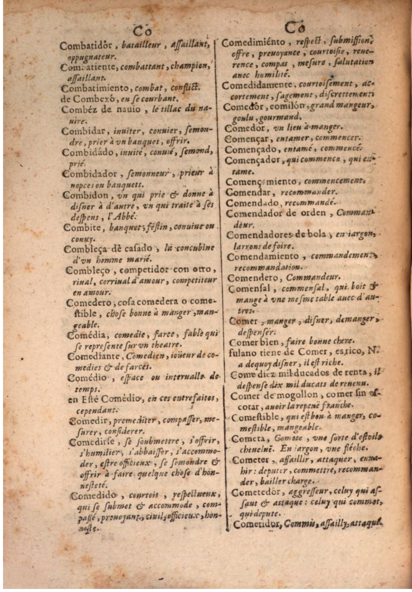 1645 - A. de Sommaville et A. Courbé - Trésor des deux langues espagnole et française - BSB Munich