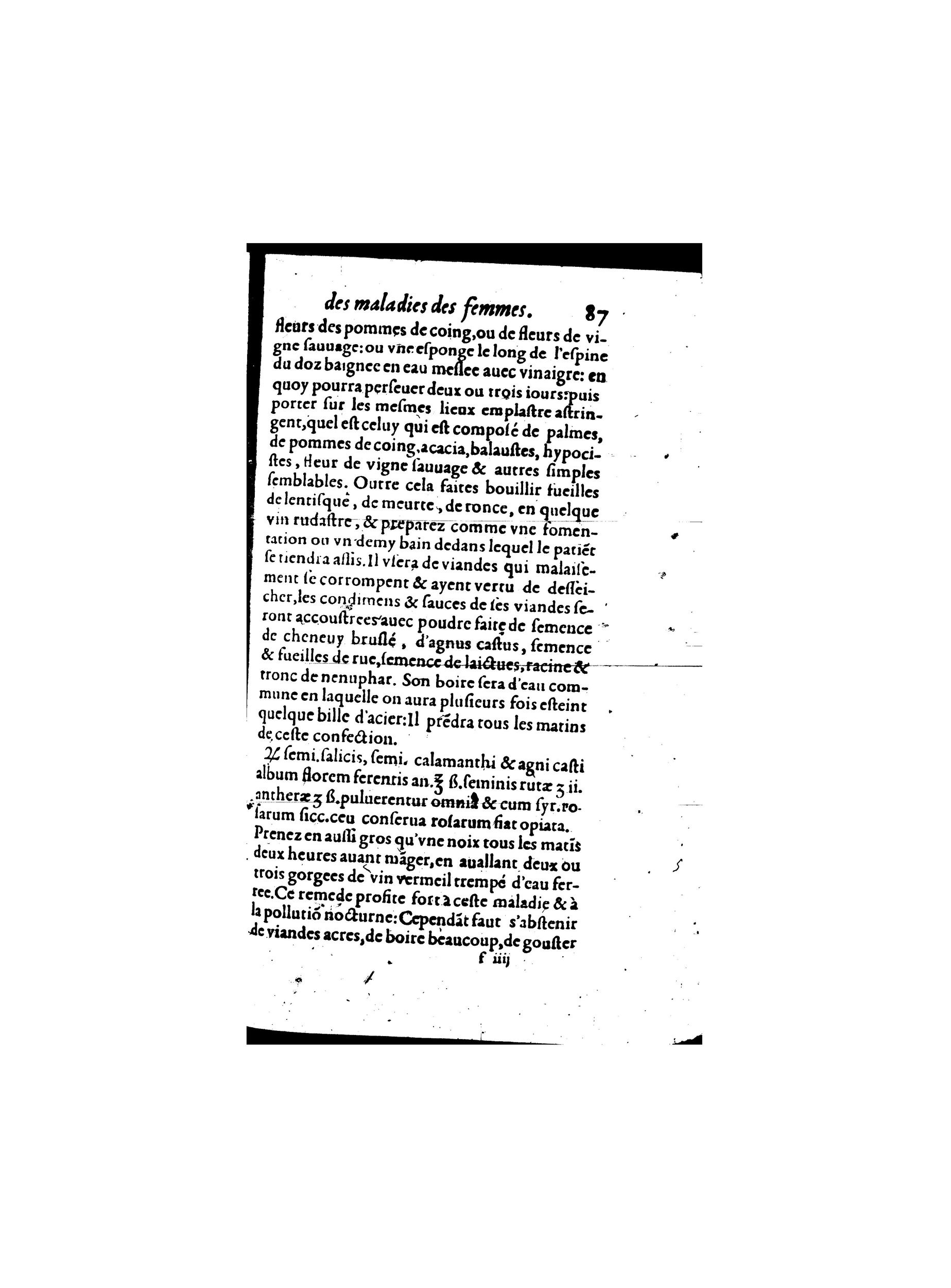 1587 - Jacques du Puis - Trésor des remèdes secrets pour les maladies des femmes - BnF 1587 - Jacques du Puis - Trésor des remèdes secrets pour les maladies des femmes - BnF