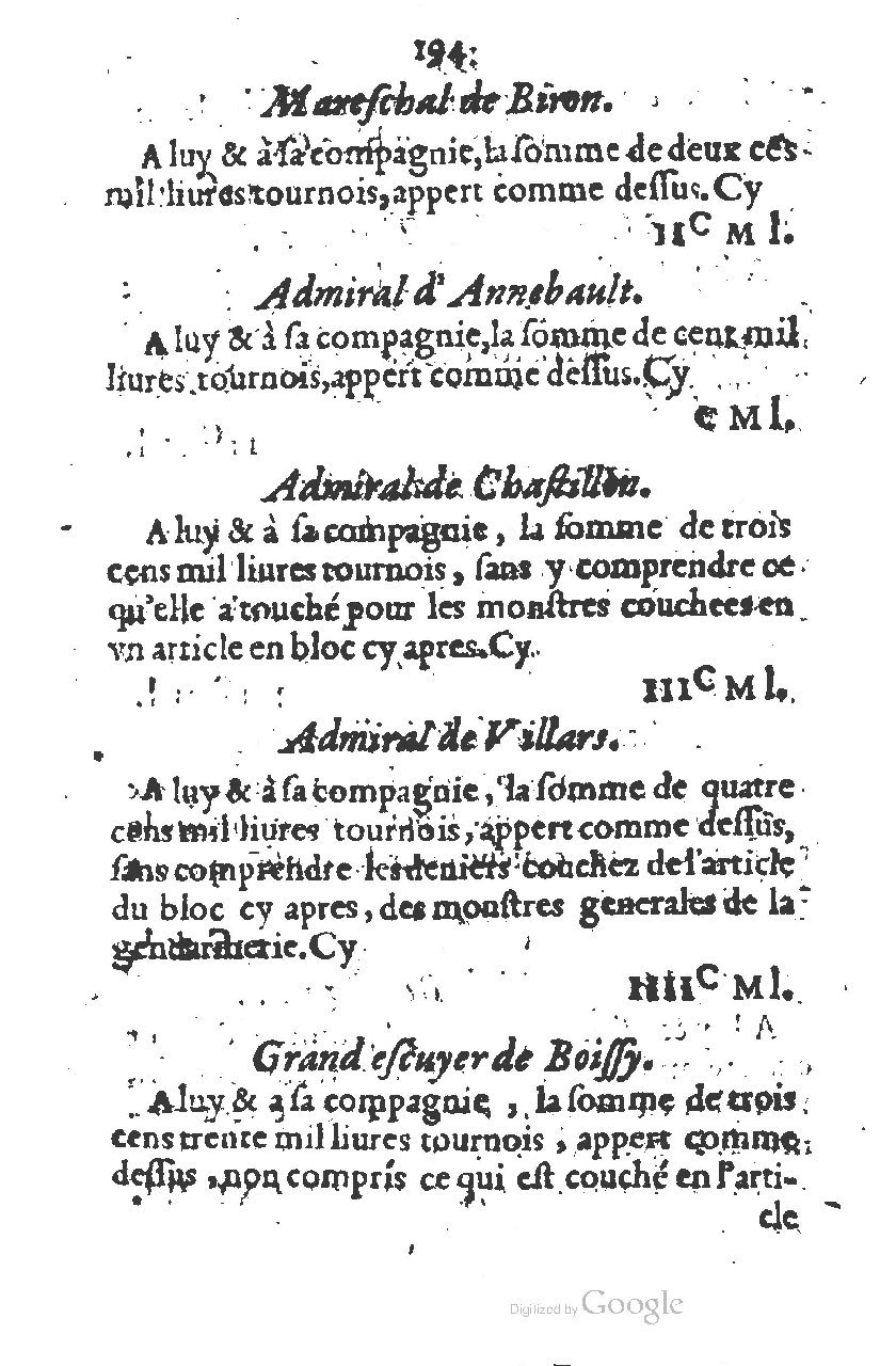 1581 - s.n. - Secret des trésors de France (Livre I) - BSB Munich