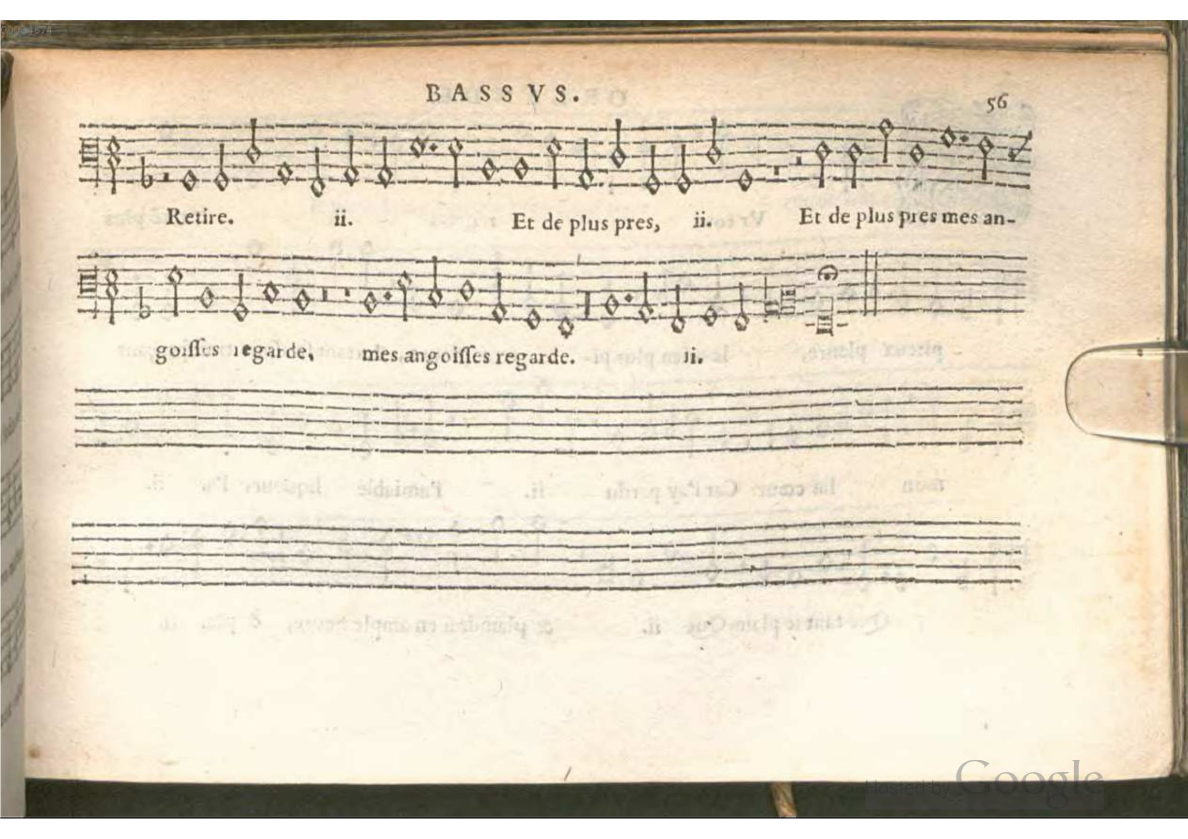 1576 - [Pierre de Saint-André] - Trésor de musique d’Orlande de Lassus Bassus - BSB Munich