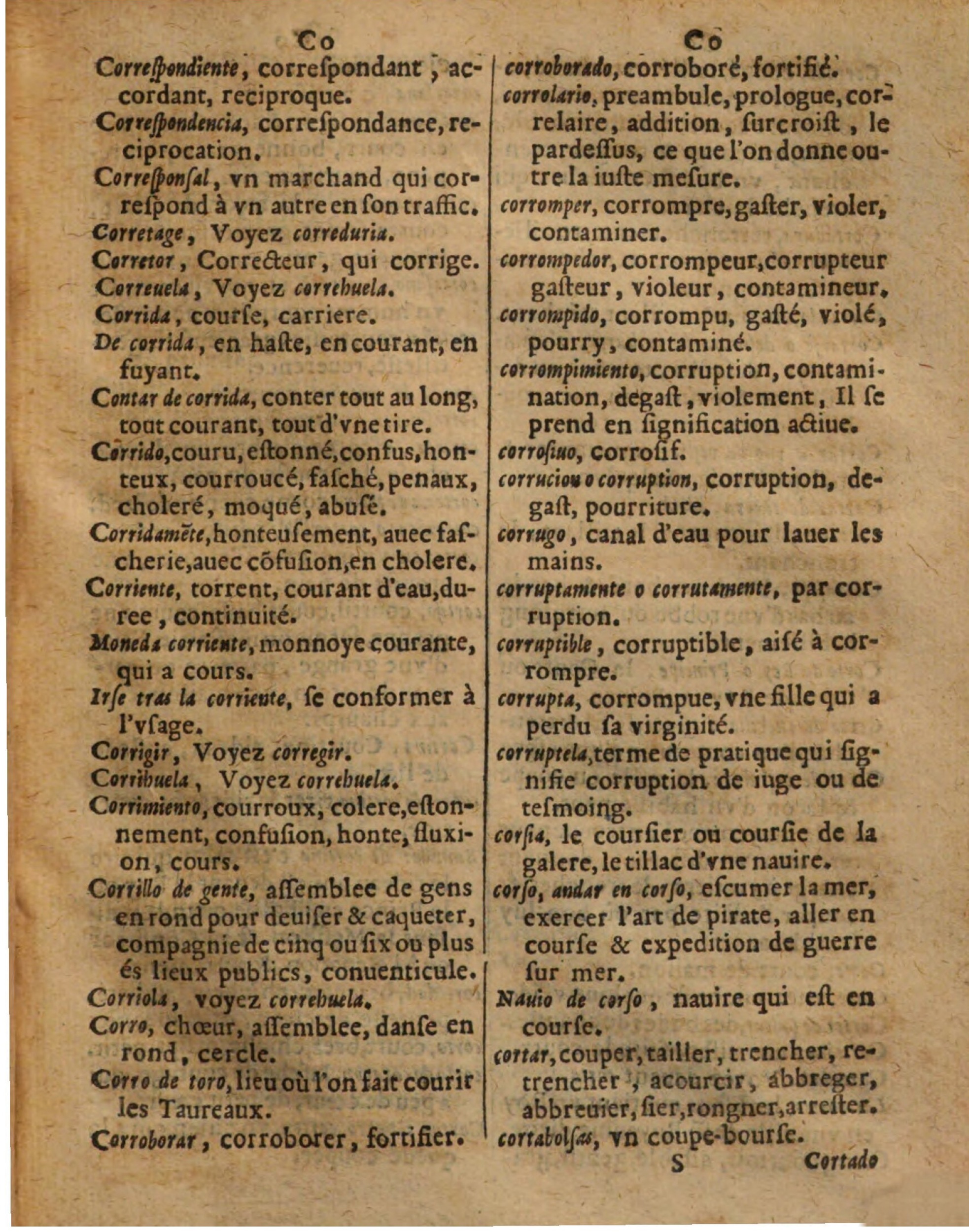 1625 - Hubert Antoine - Trésor des deux langues espagnole et française - Augsbourg