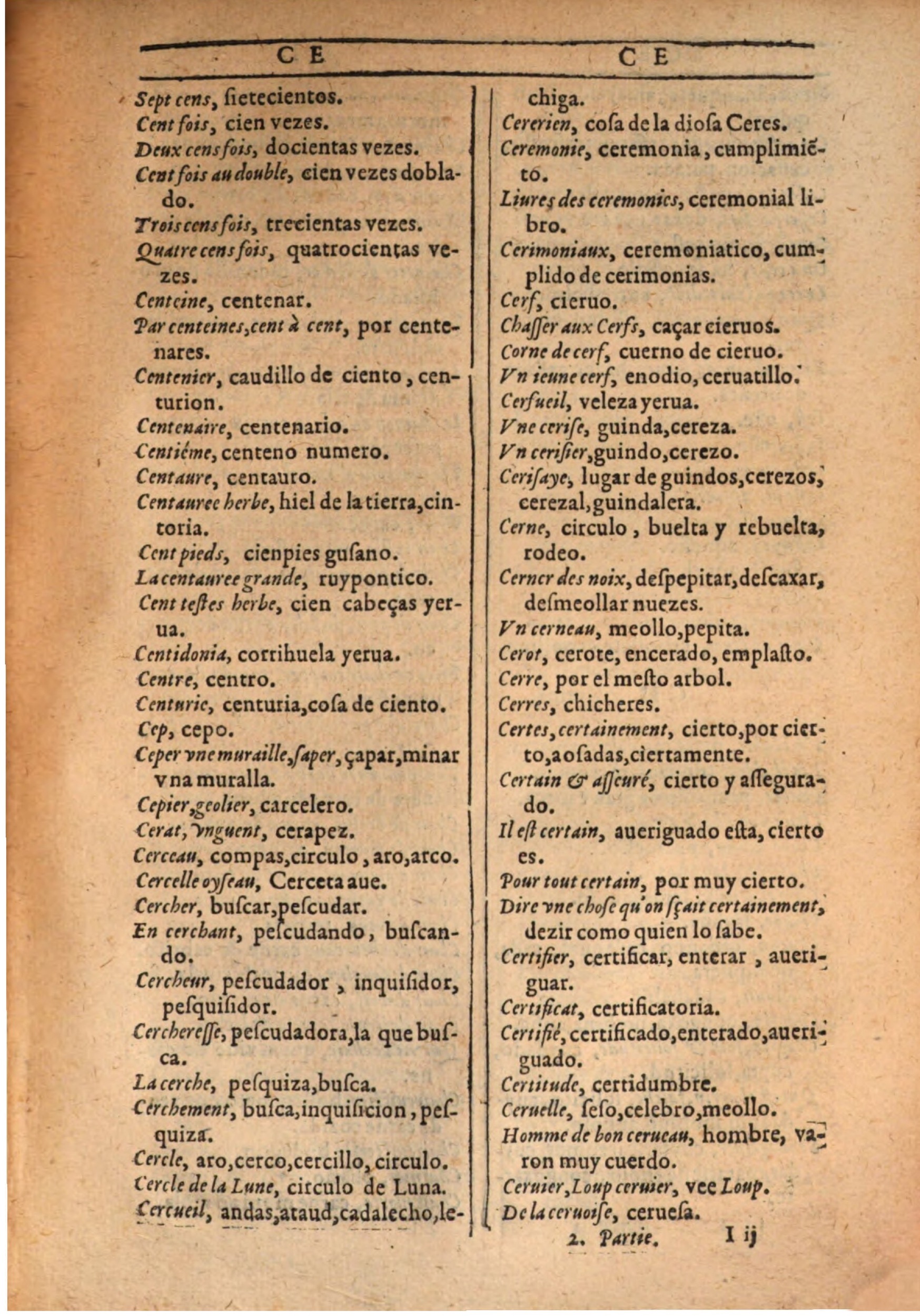1607 - Marc Orry - Trésor des deux langues espagnole et française (Seconde partie) - BSB Munich