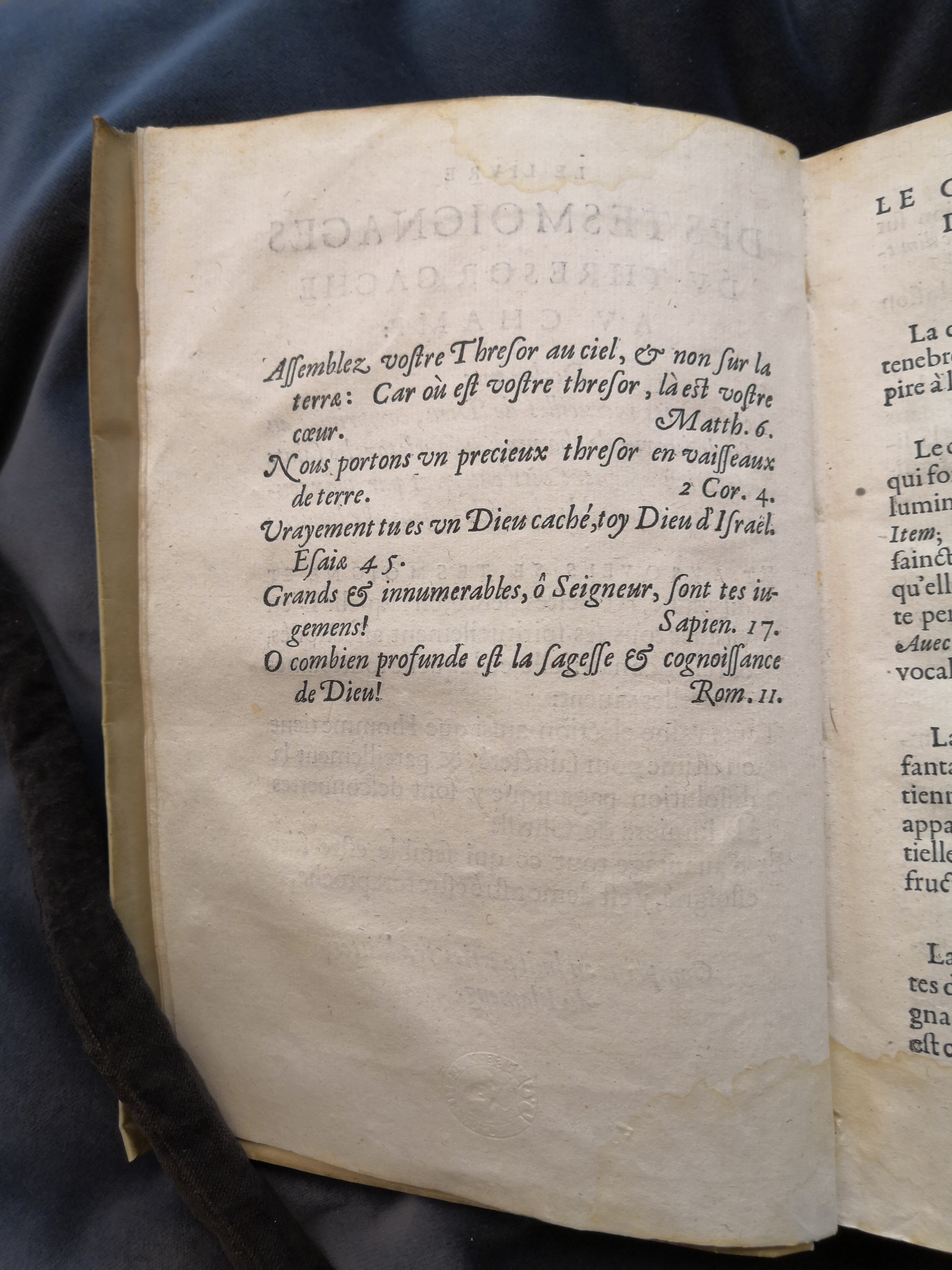 1581c. - Christophe Plantin - Le Livre des témoignages du Trésor caché au champ - Anvers Musée Plantin-Moretus