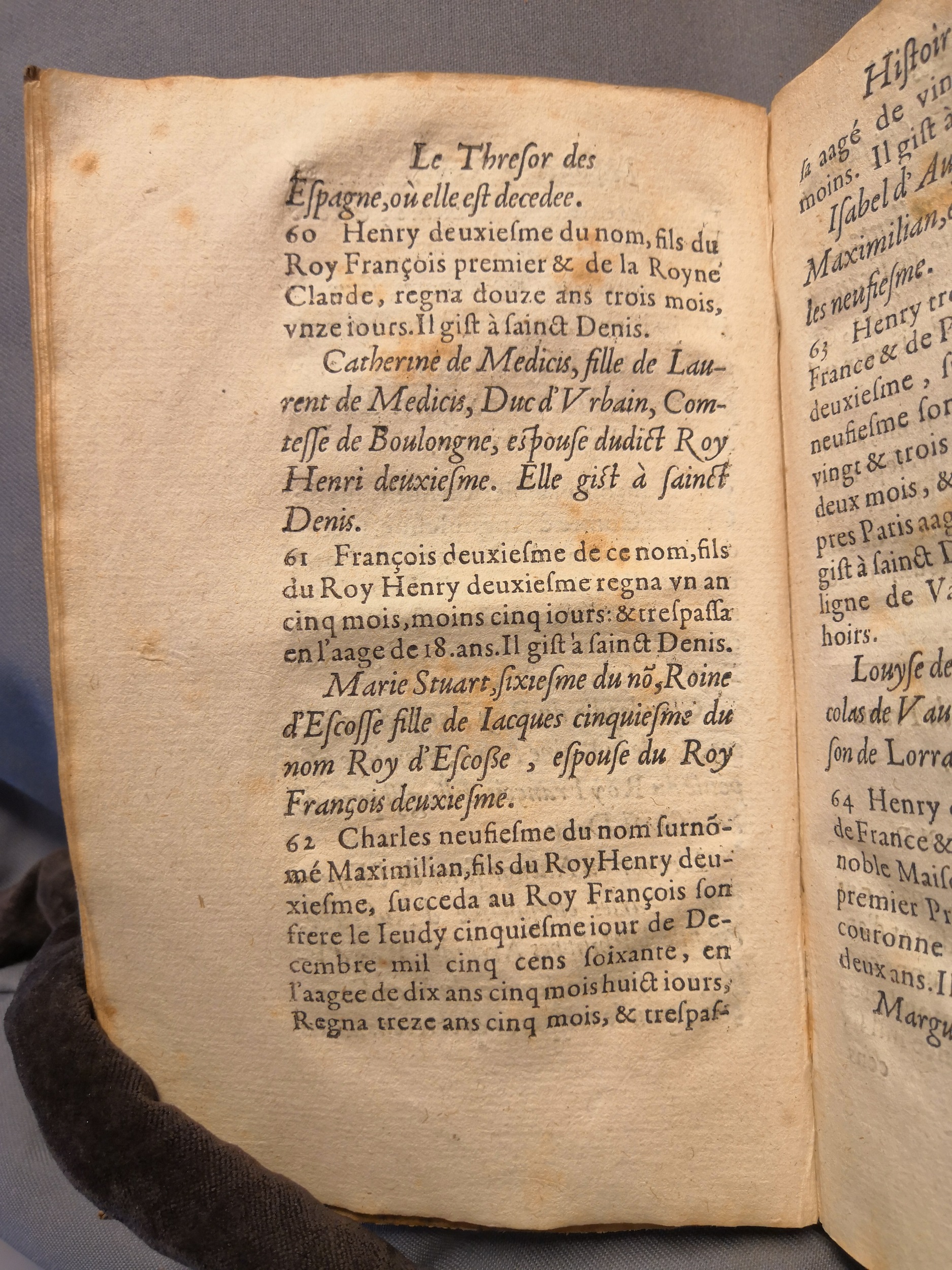 1614 - Jean Corrozet - Trésor des histoires de France - Amsterdam