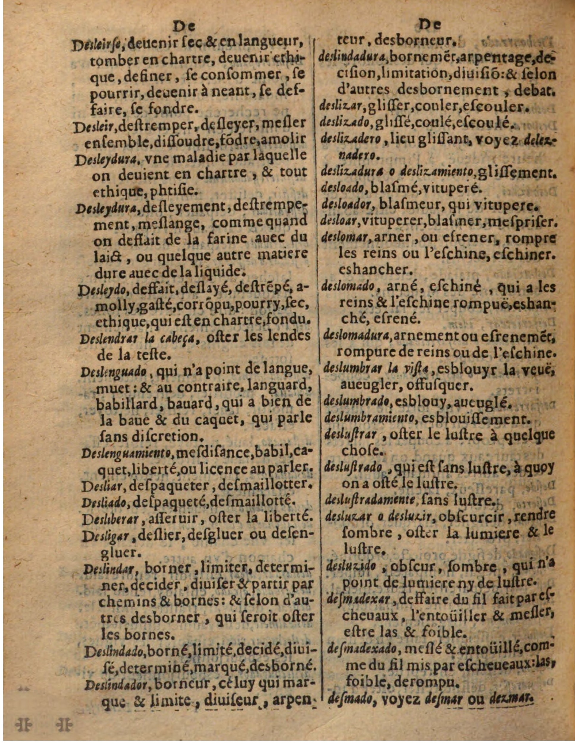 1625 - Hubert Antoine - Trésor des deux langues espagnole et française - Augsbourg